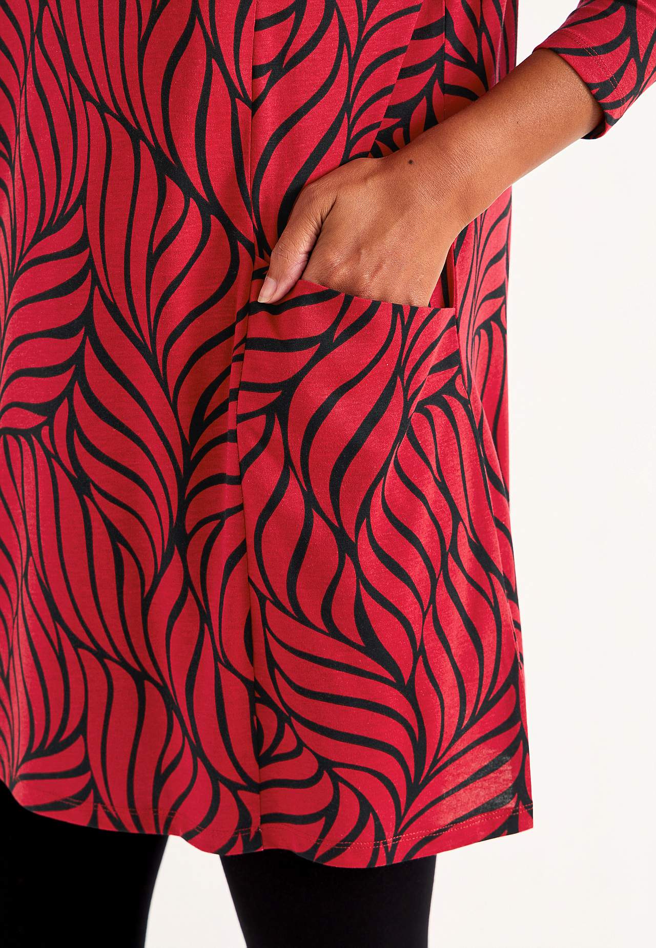 Jersey-Tunika mit Taschen