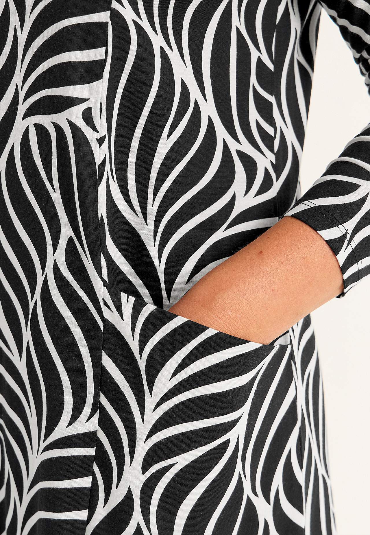 Jersey-Tunika mit Taschen