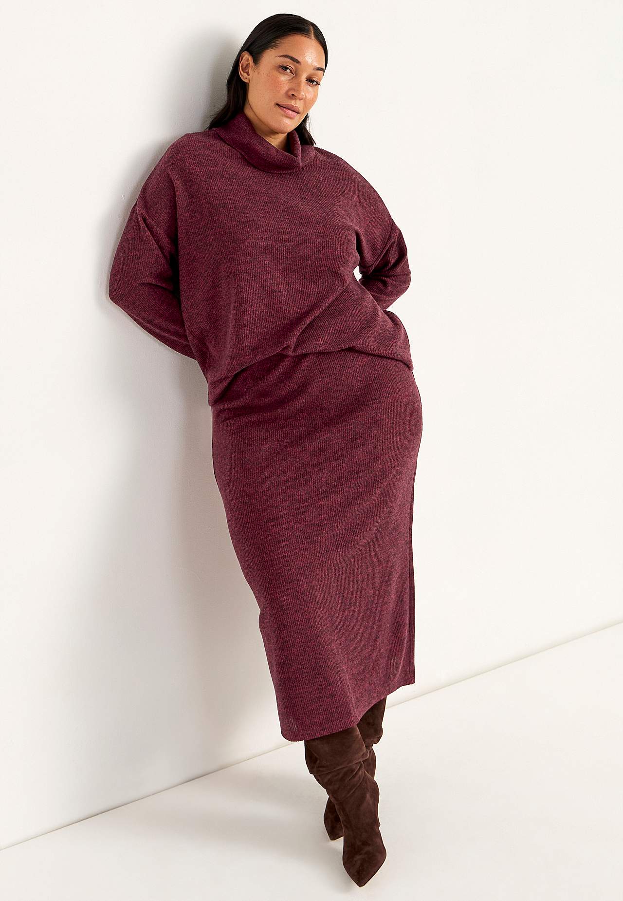 Super weicher Rock mit Schlitz Beata