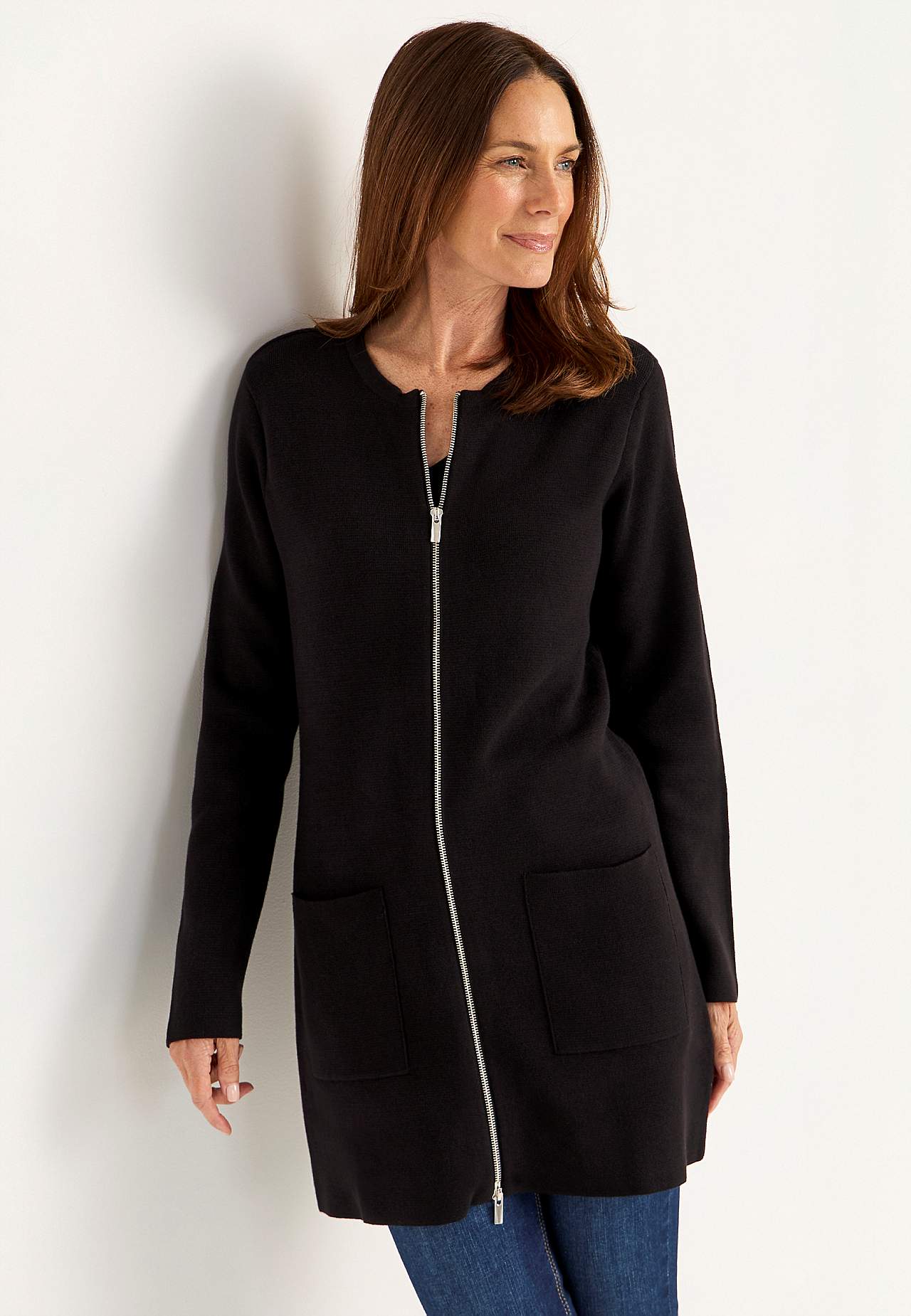 Cardigan mit Reißverschluss