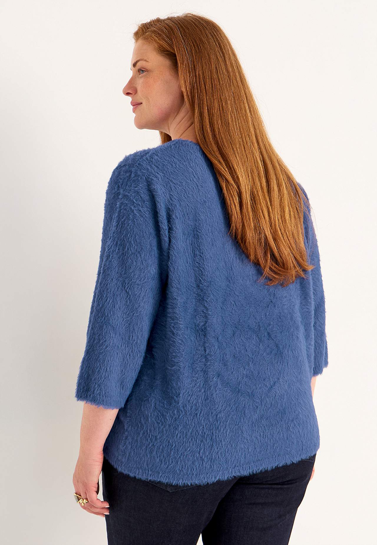 Gestrickter Pullover mit 3/4-Ärmeln