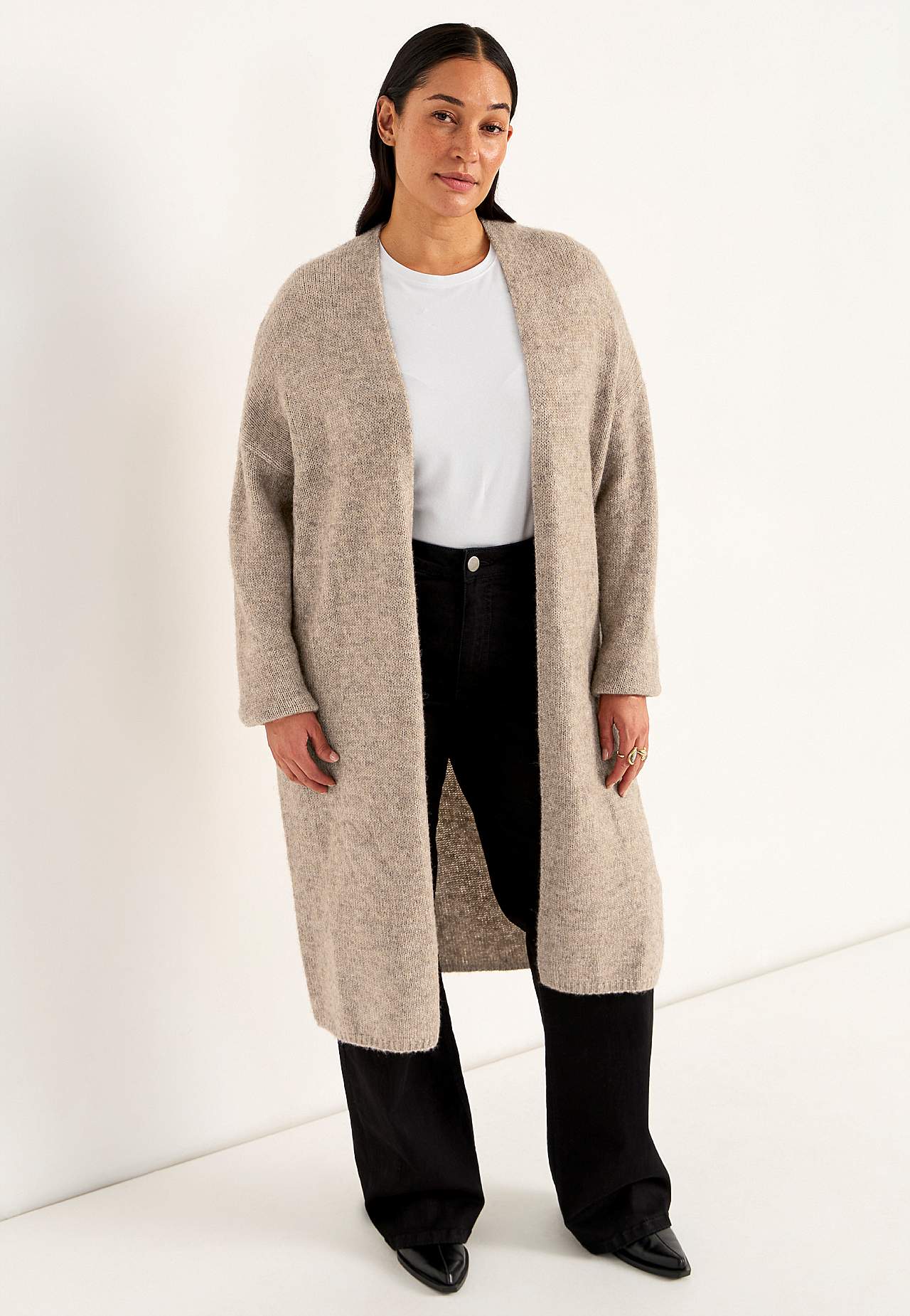 Gestrickter, langer Cardigan