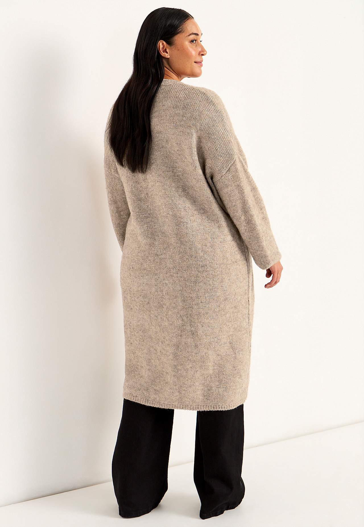 Gestrickter, langer Cardigan