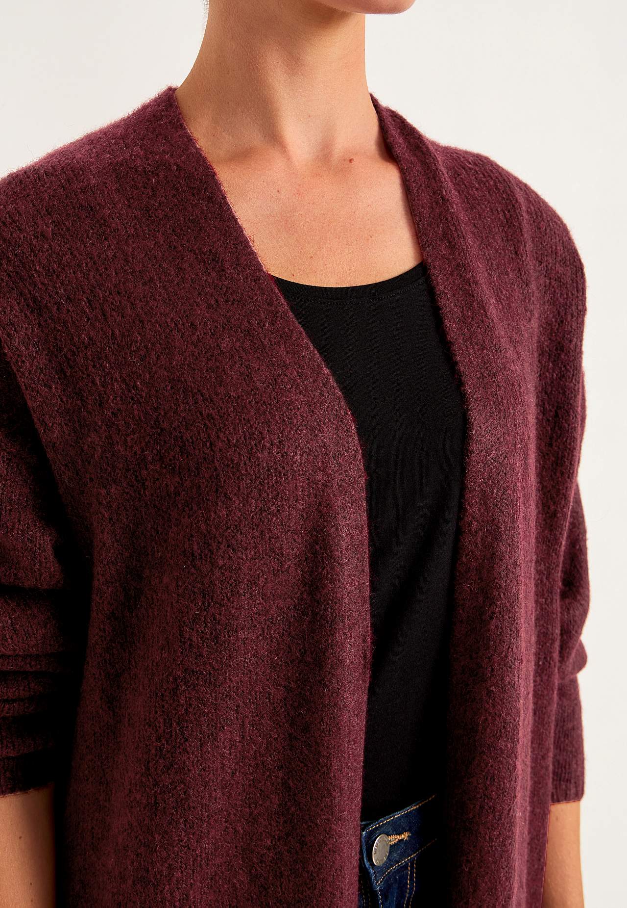 Gestrickter, langer Cardigan