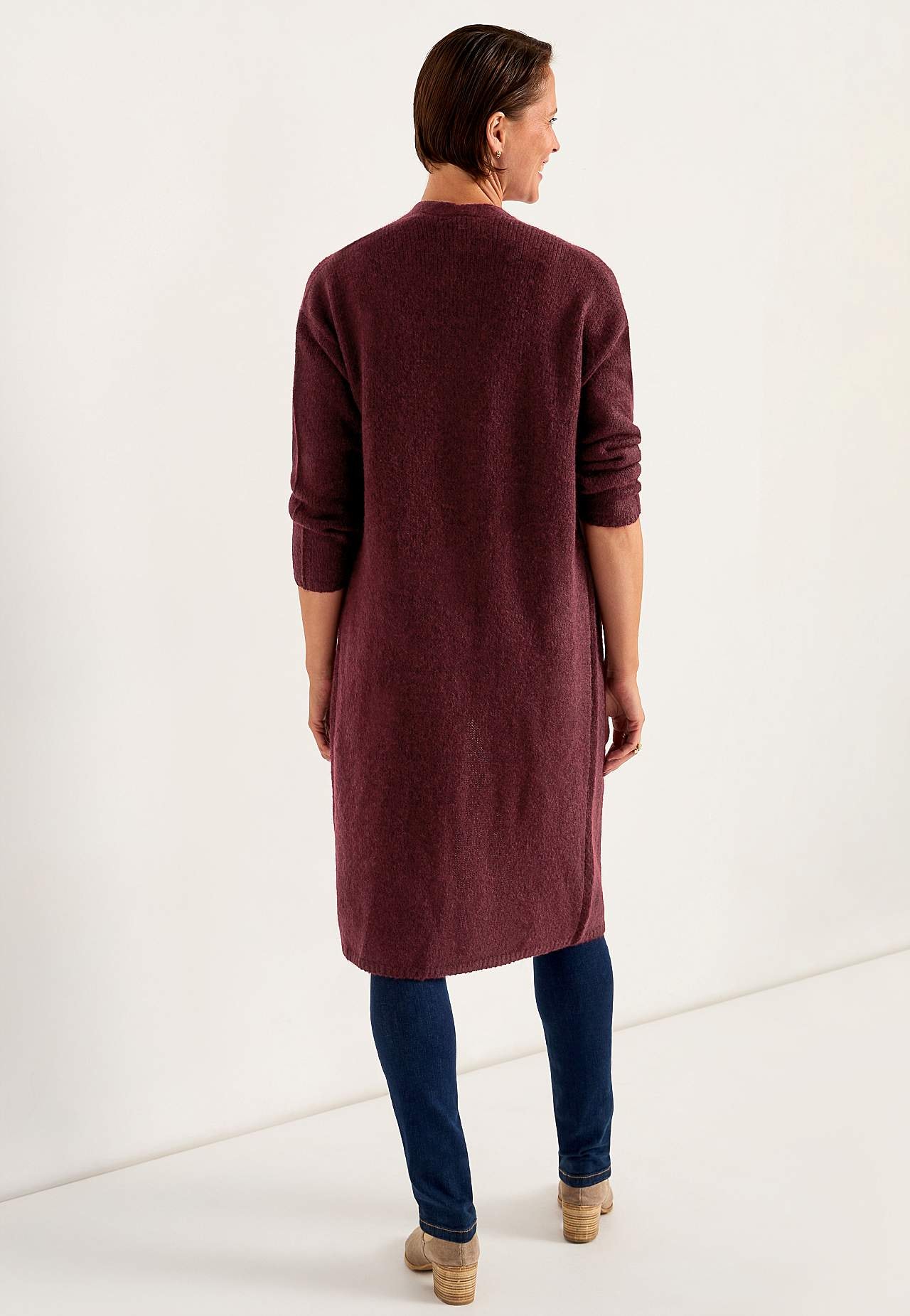 Gestrickter, langer Cardigan