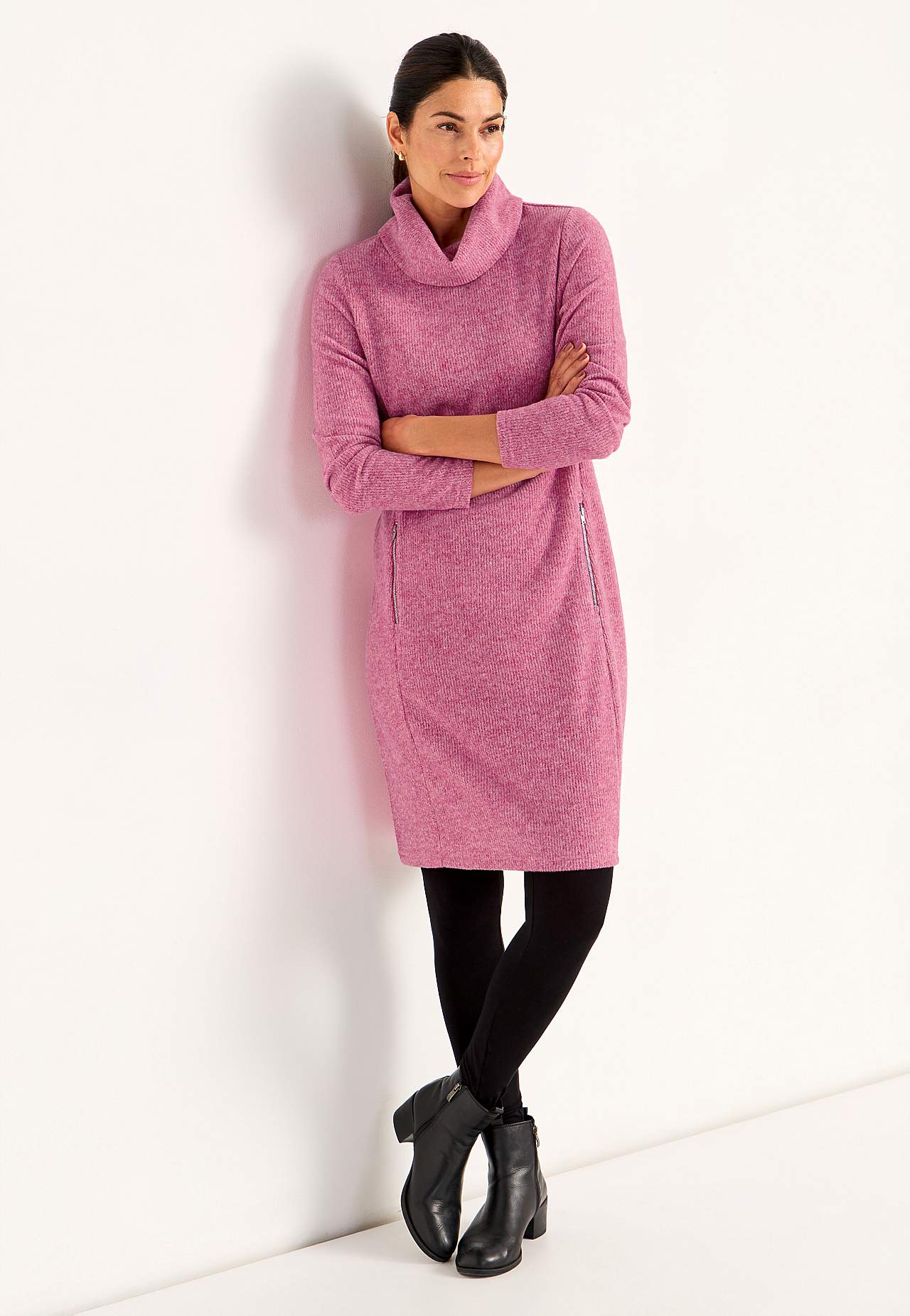 Super weiches Kleid mit Kragen Beata