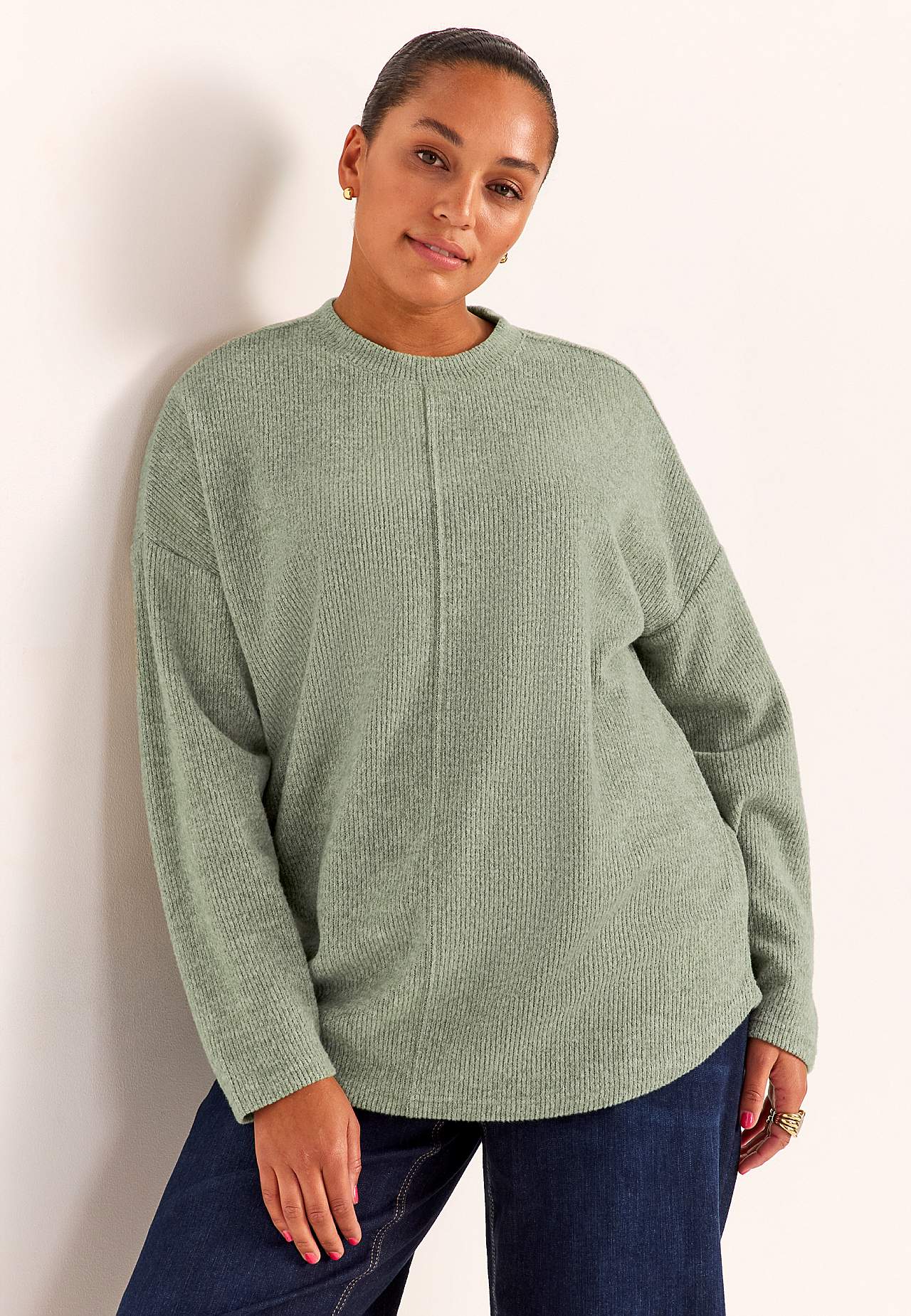Super weicher Pullover mit dekorativer Mittelnaht Beata