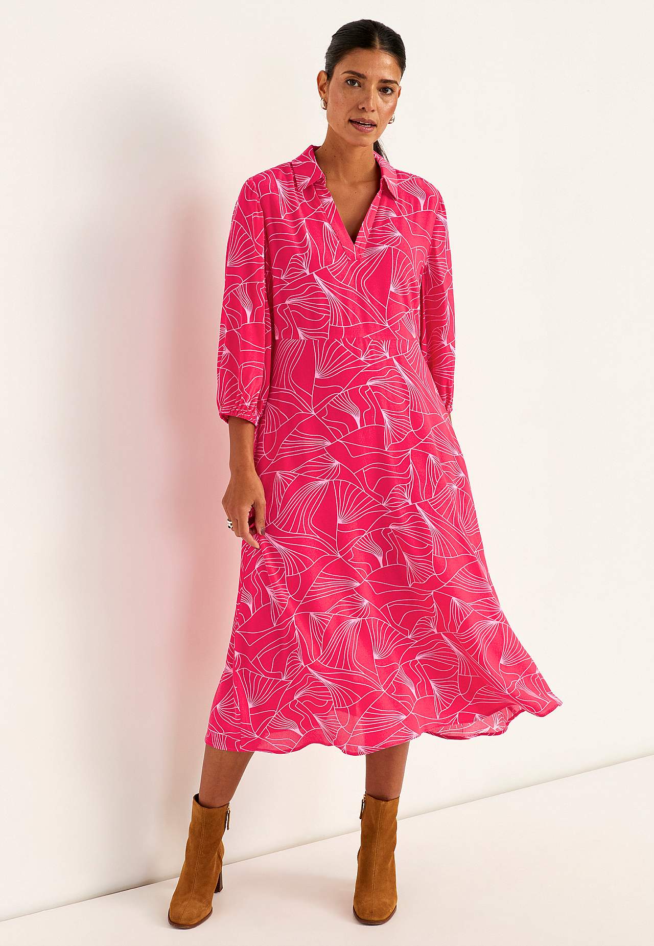 Gewebtes Kleid mit Taschen