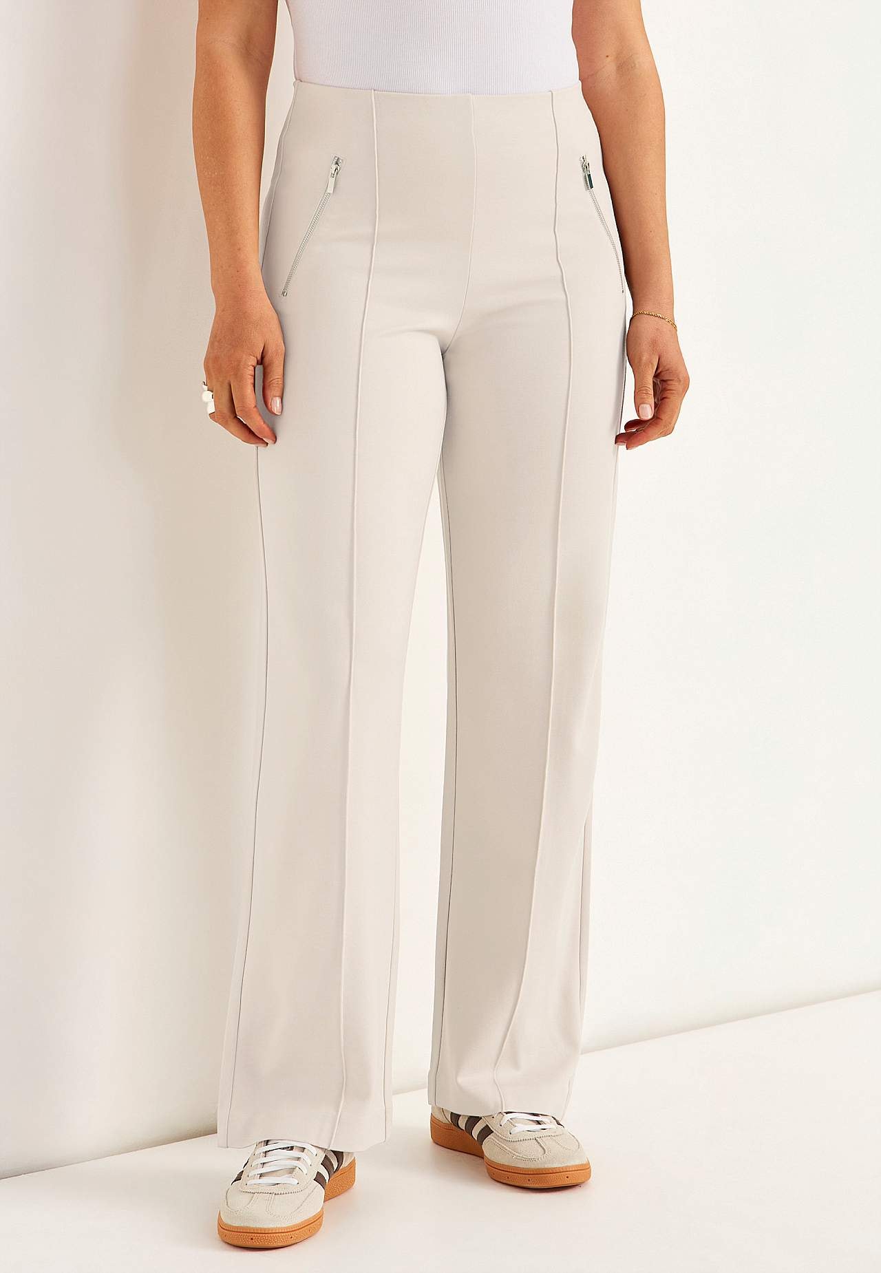 Breite Hose aus Romanit-Jersey Lisa