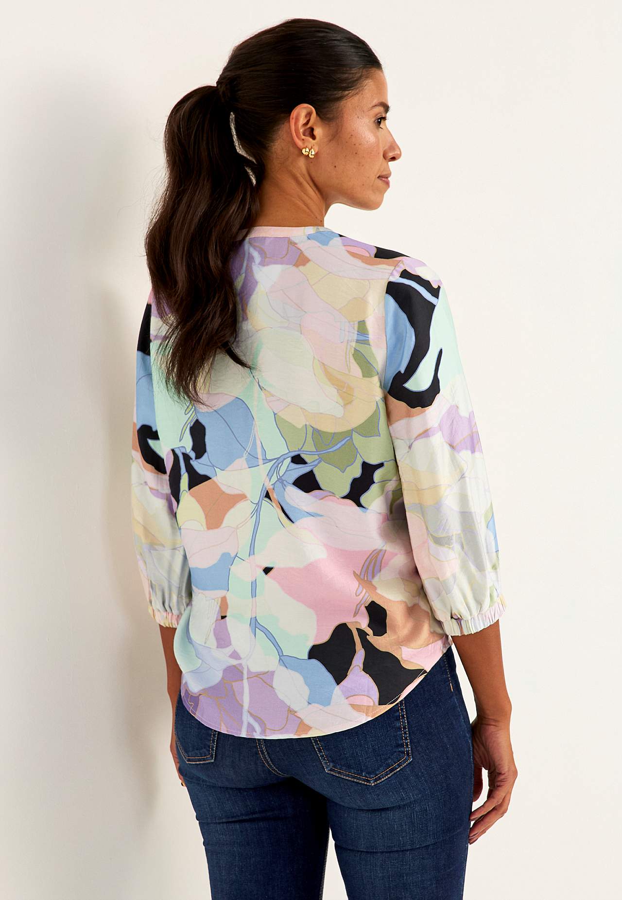 Gewebte, gemusterte Bluse