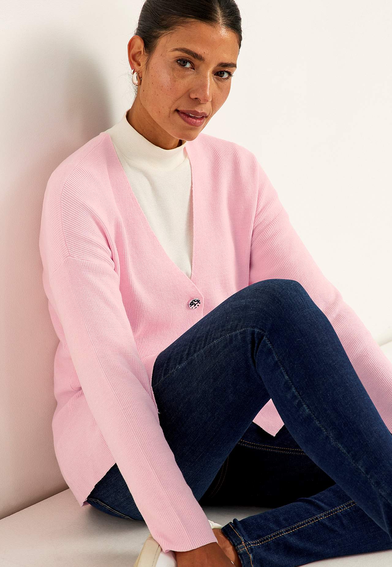 Fein gestrickt Cardigan