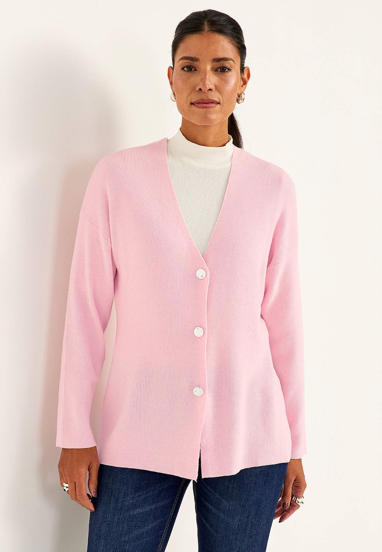 Fein gestrickt Cardigan