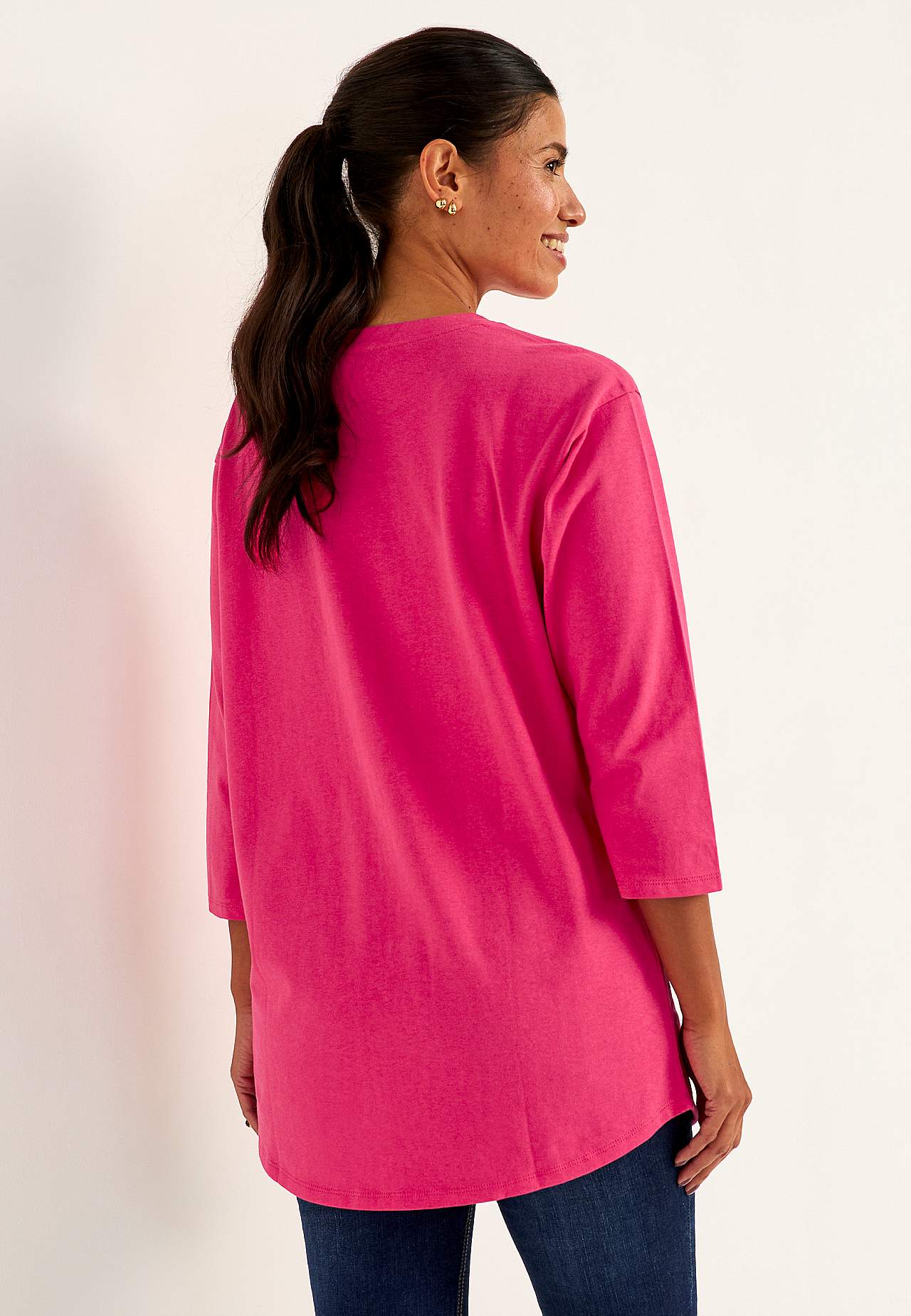 Jersey-Tunika aus Bio-Baumwolle mit Taschen