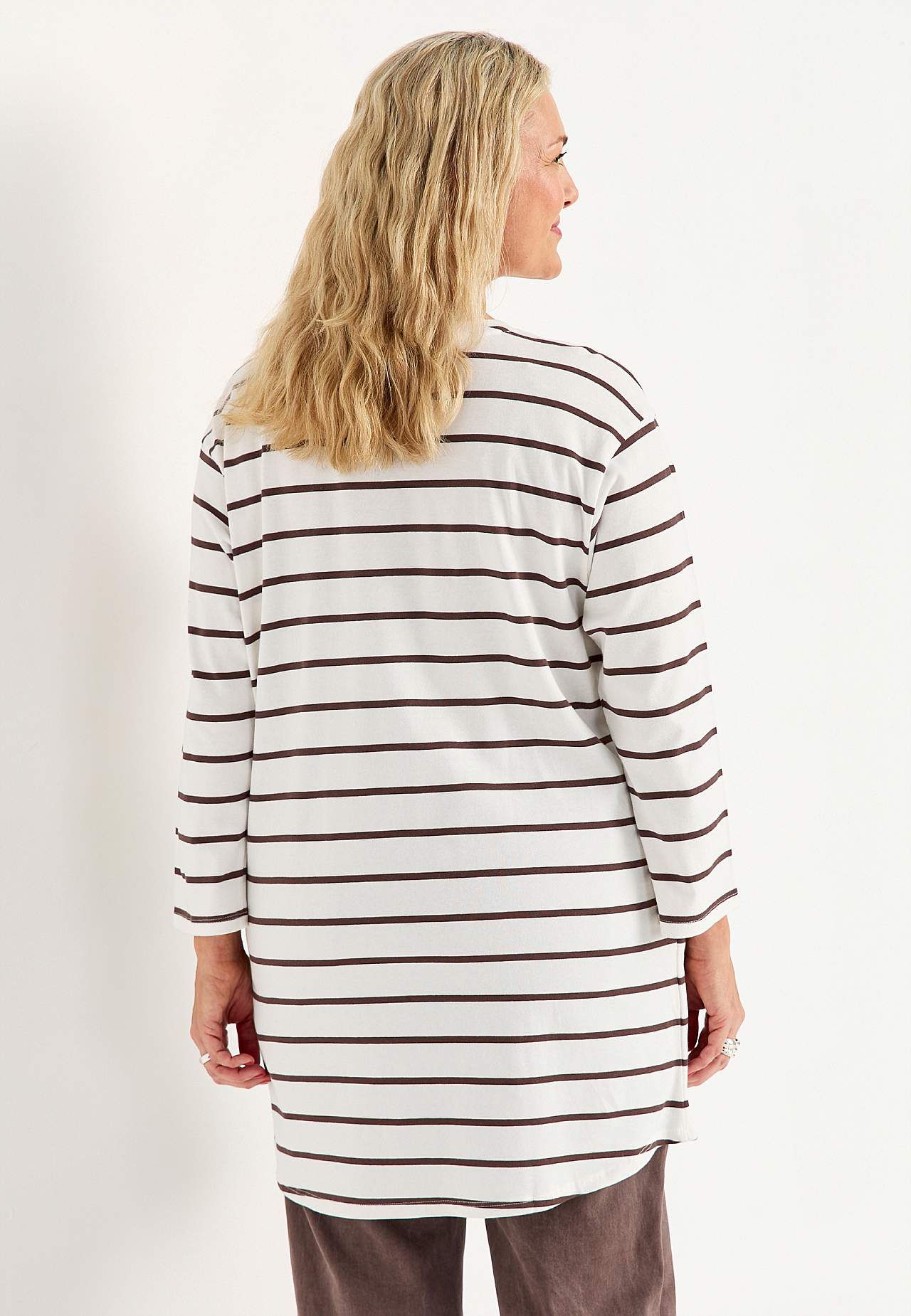 Jersey-Tunika aus Bio-Baumwolle mit Taschen