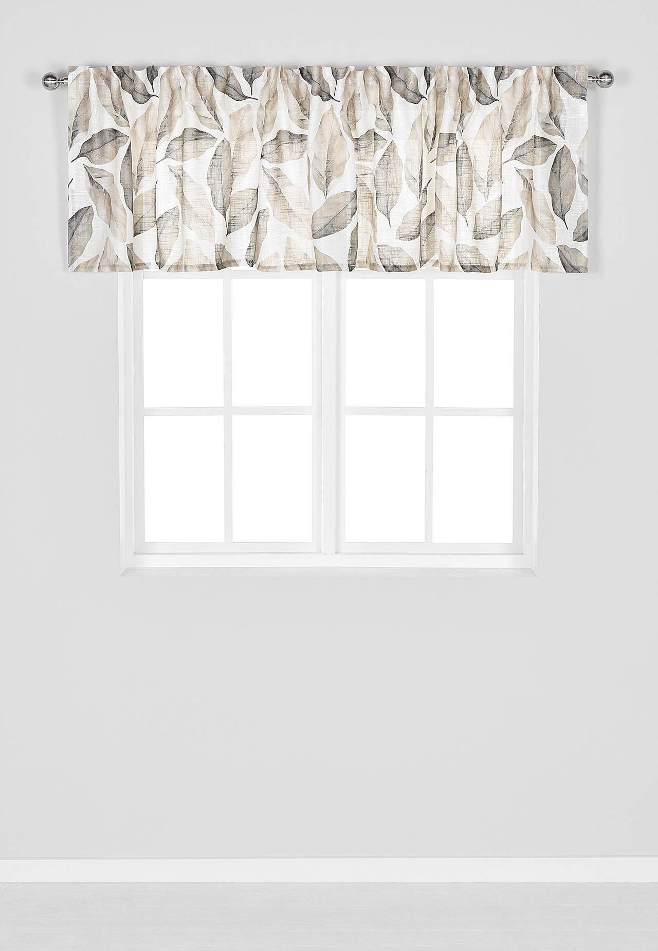 Querbehang mit Multiband mit Blattmuster