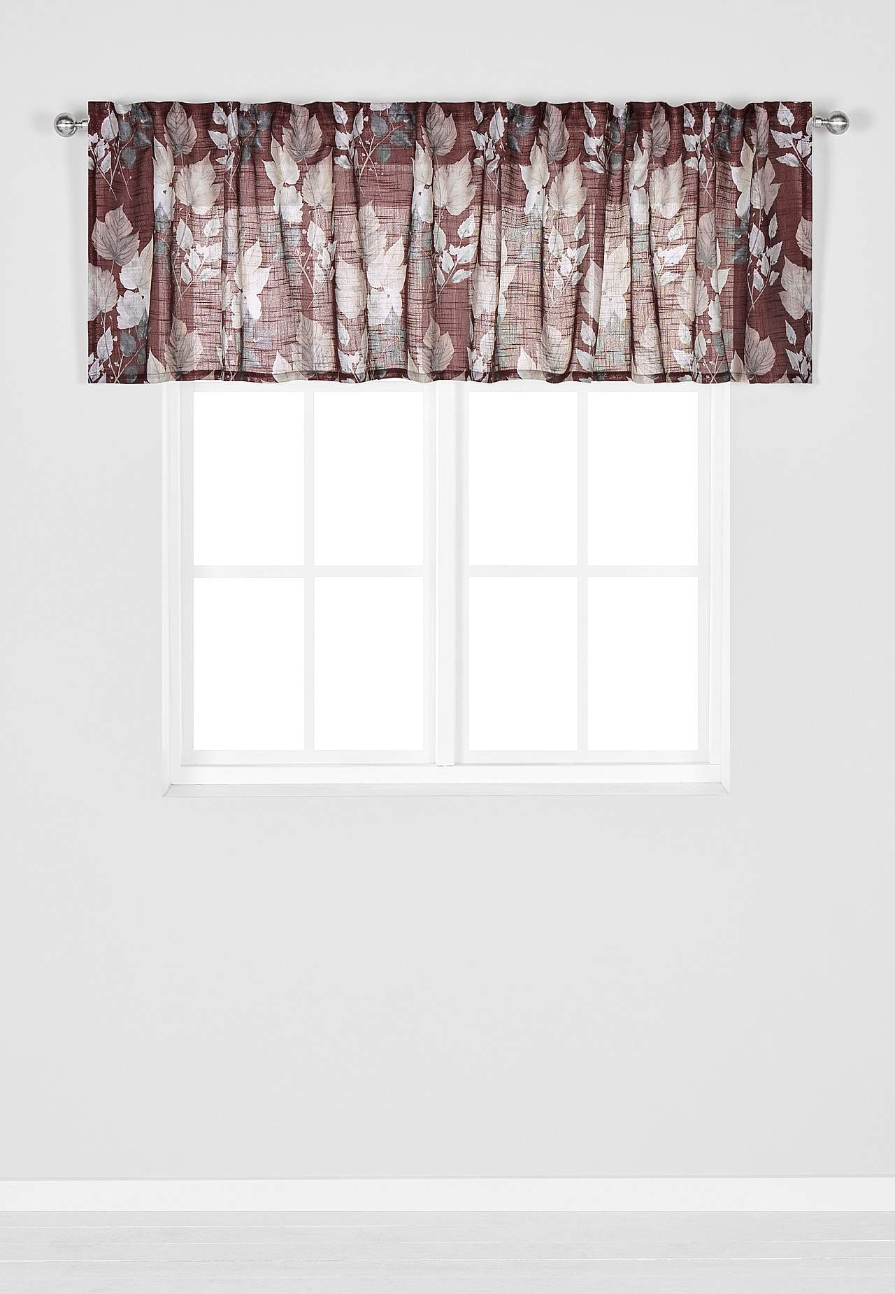 Querbehang mit Multiband mit Blattmuster