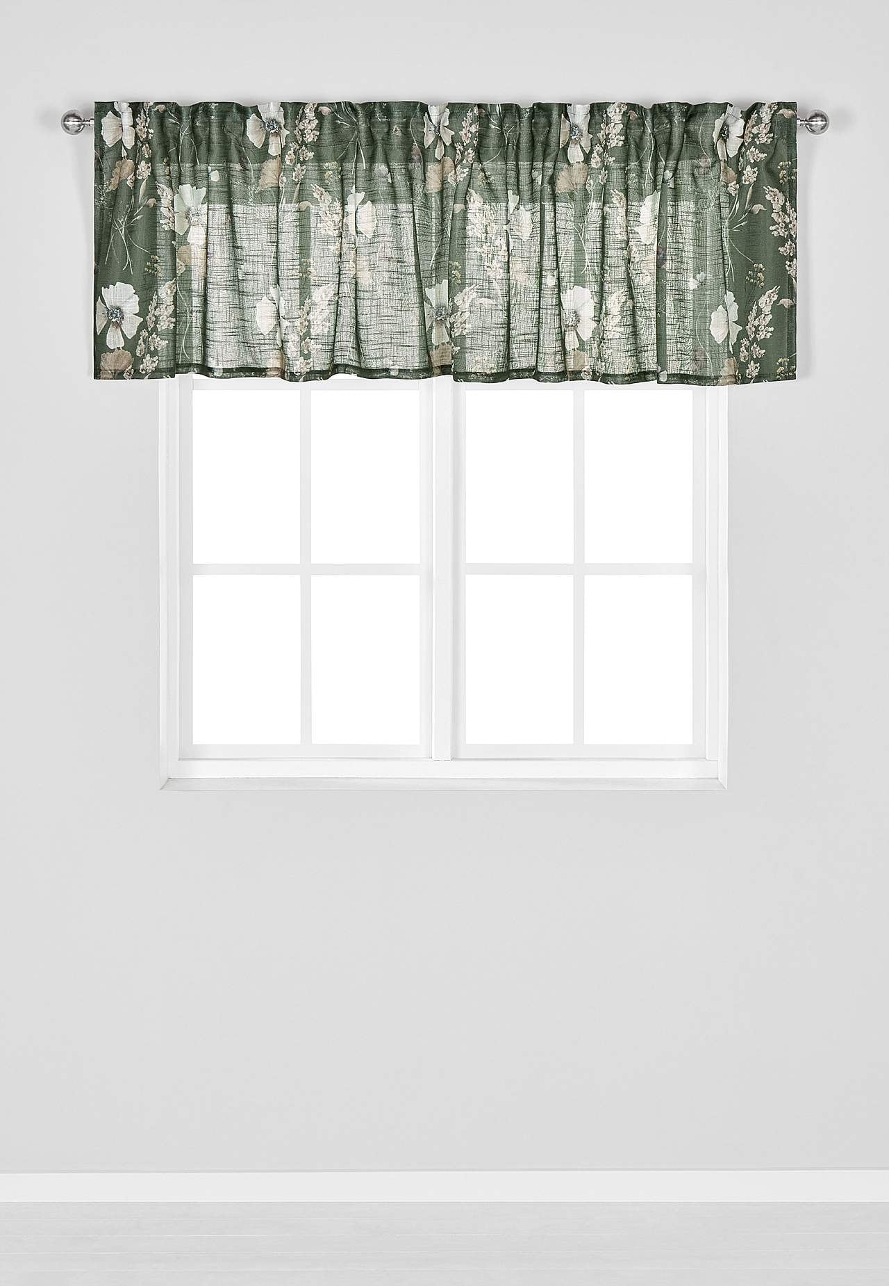 Querbehang mit Multiband mit einem Blumen-Muster