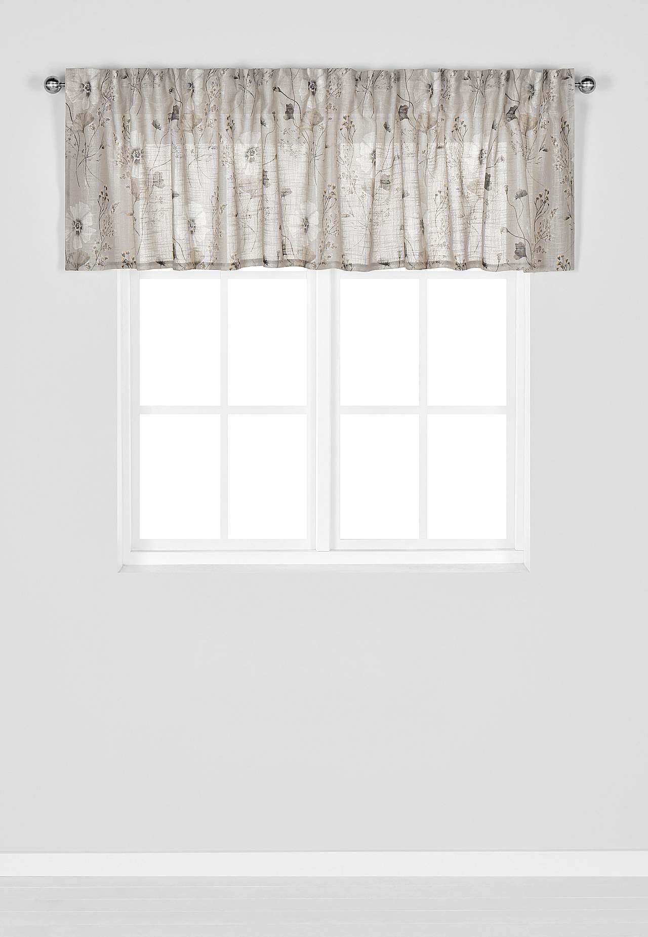 Querbehang mit Multiband mit einem Blumen-Muster