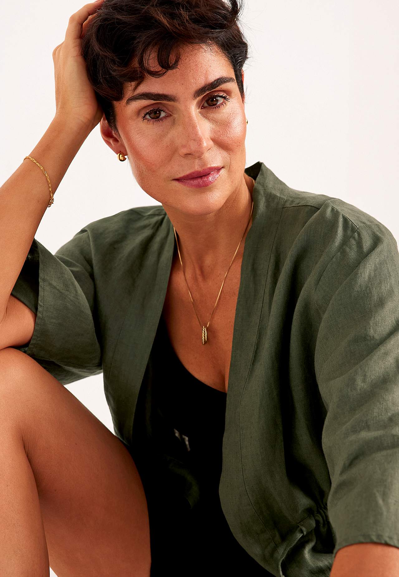 Kimono-Jacke Premium aus Leinen