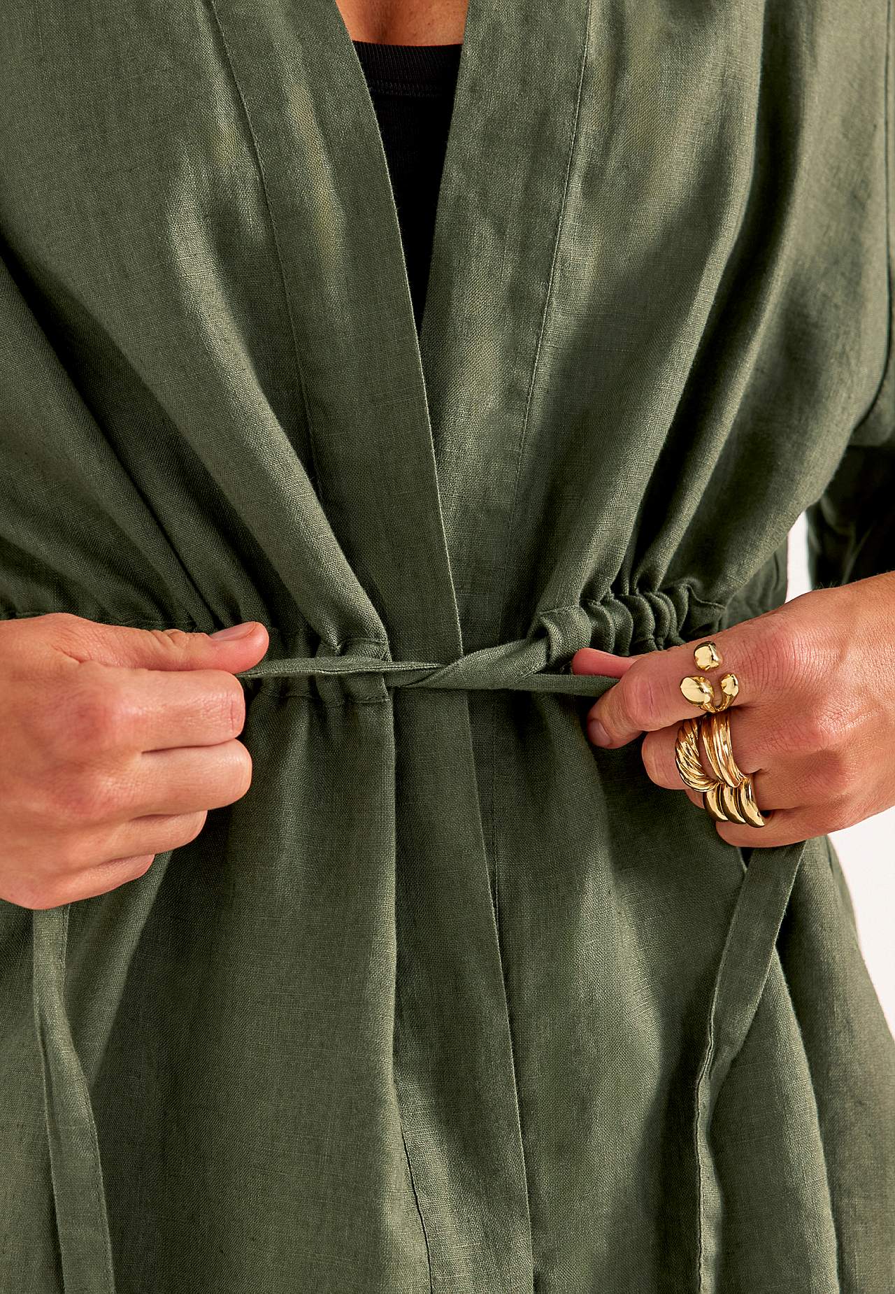 Kimono-Jacke Premium aus Leinen