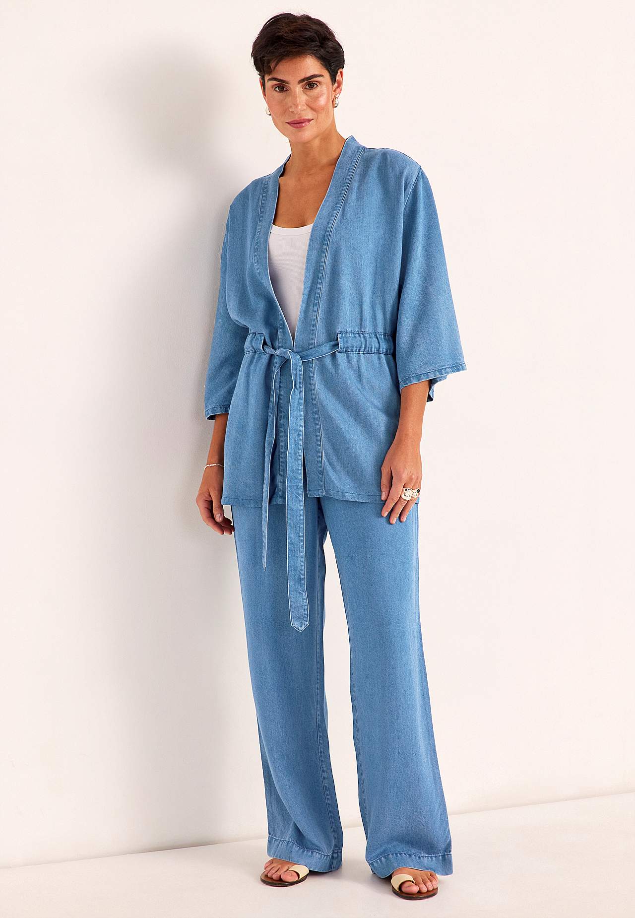 Ultra-weiche Premium Kimono-Jacke aus Denim