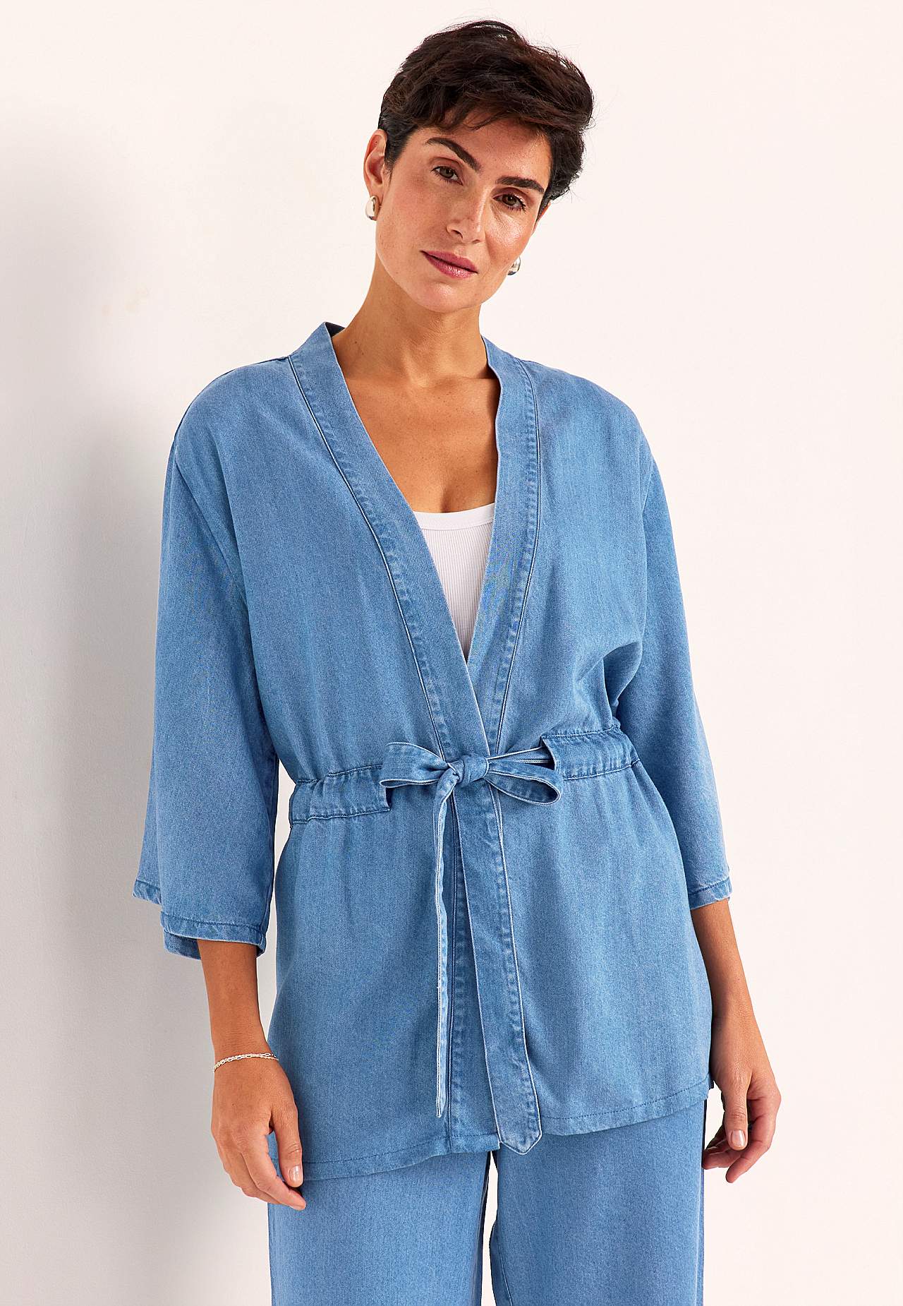 Ultra-weiche Premium Kimono-Jacke aus Denim