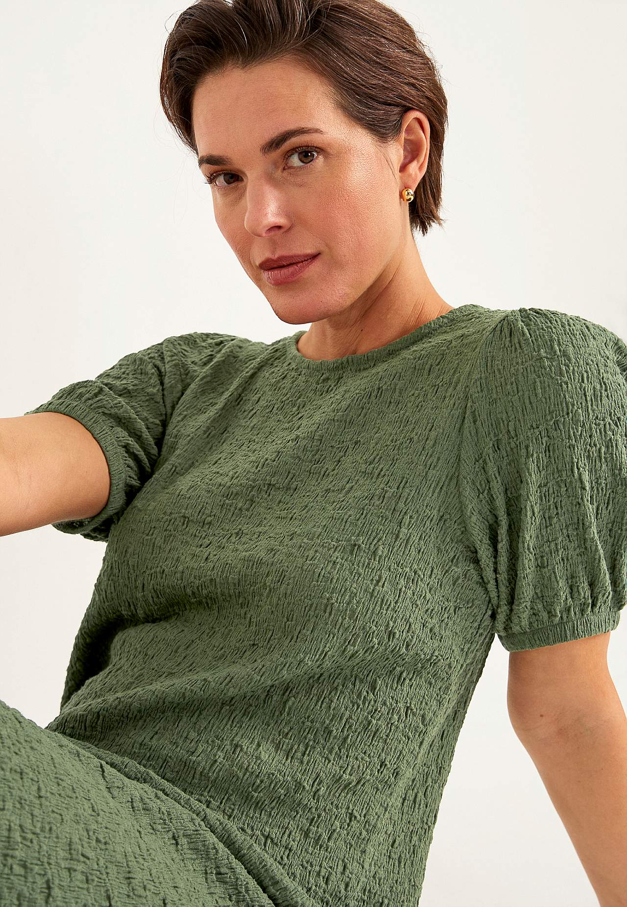 Jerseykleid mit Struktur