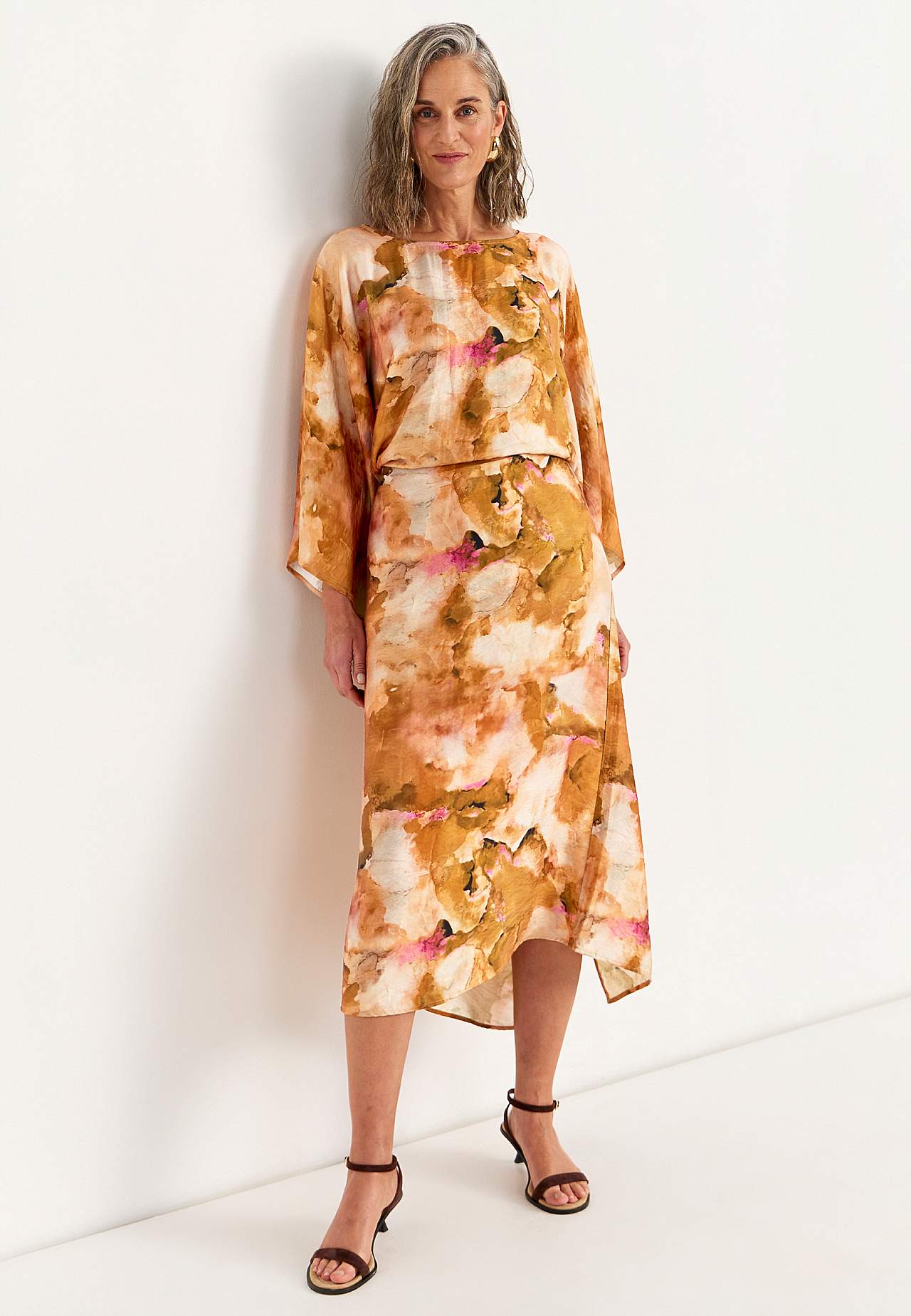 Gemustertes Kaftankleid