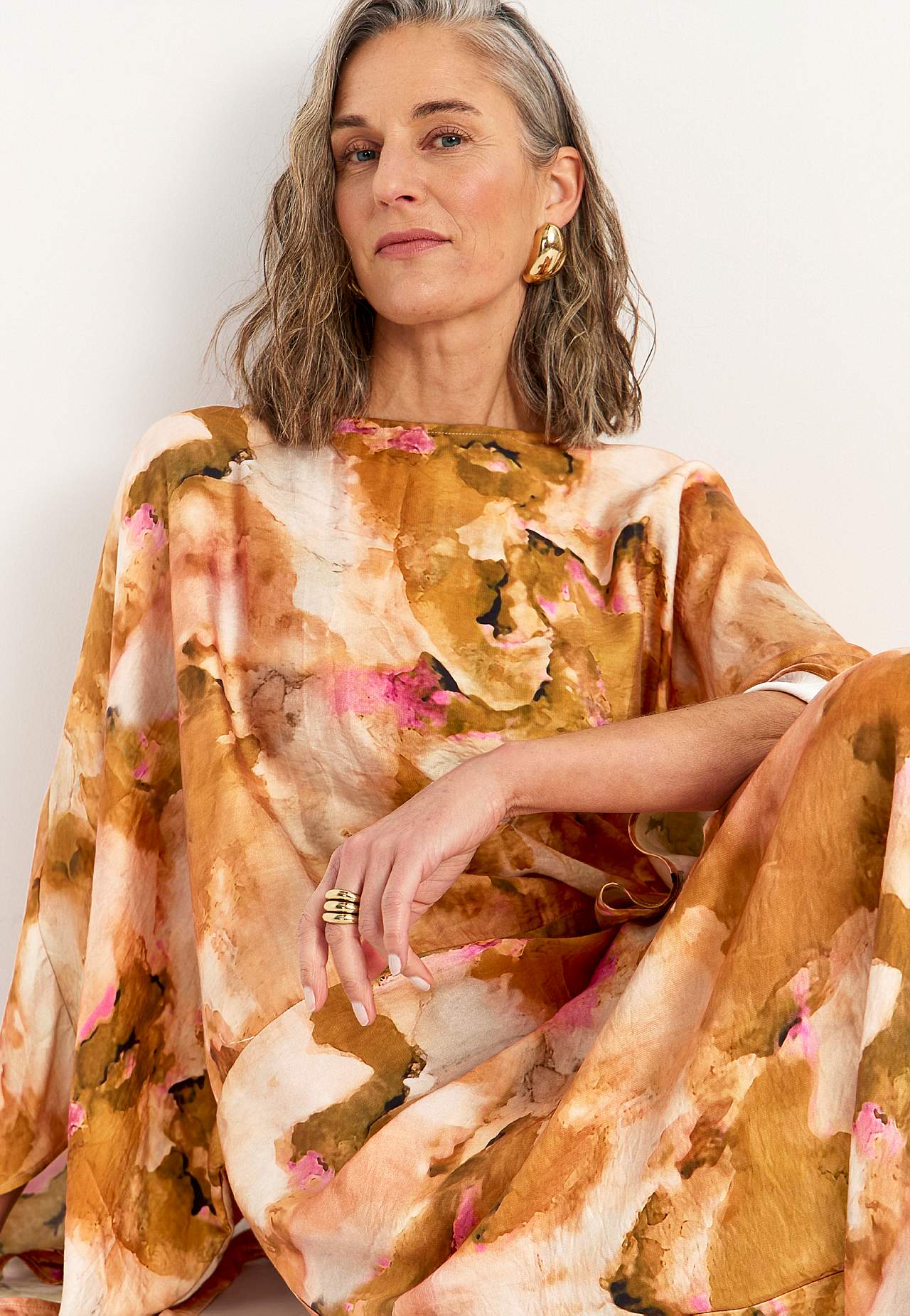 Gemustertes Kaftankleid