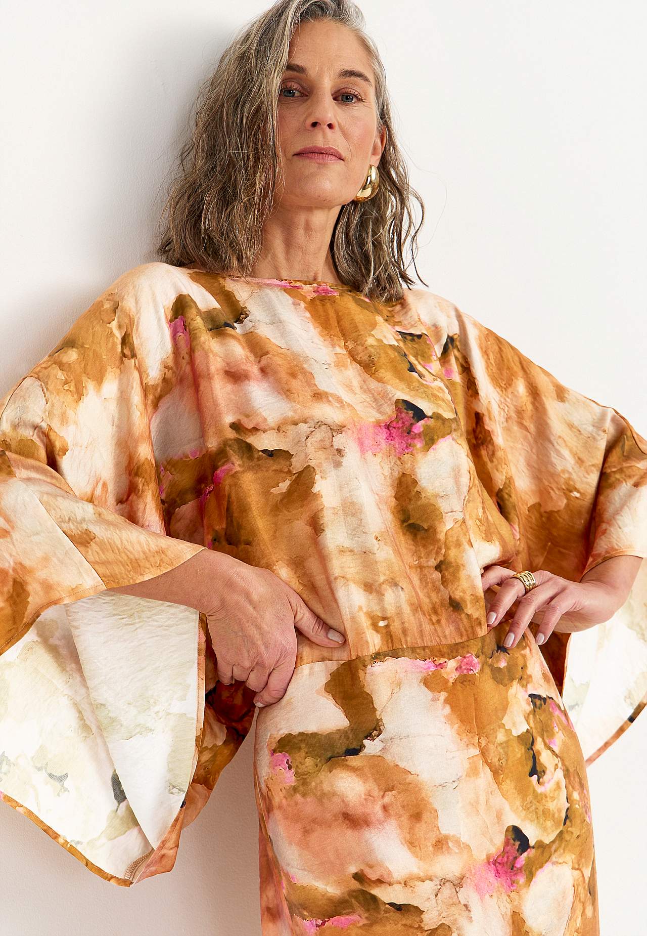 Gemustertes Kaftankleid