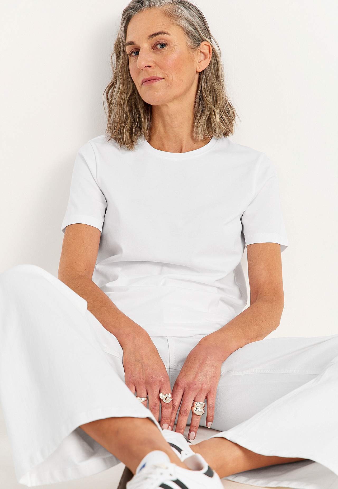 Kurzärmliges Jersey-Top