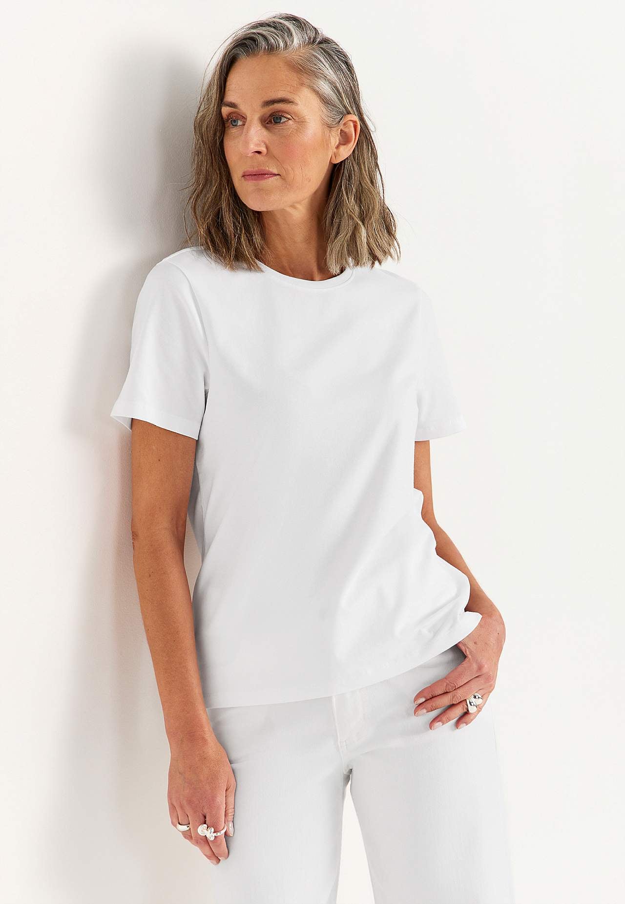 Kurzärmliges Jersey-Top