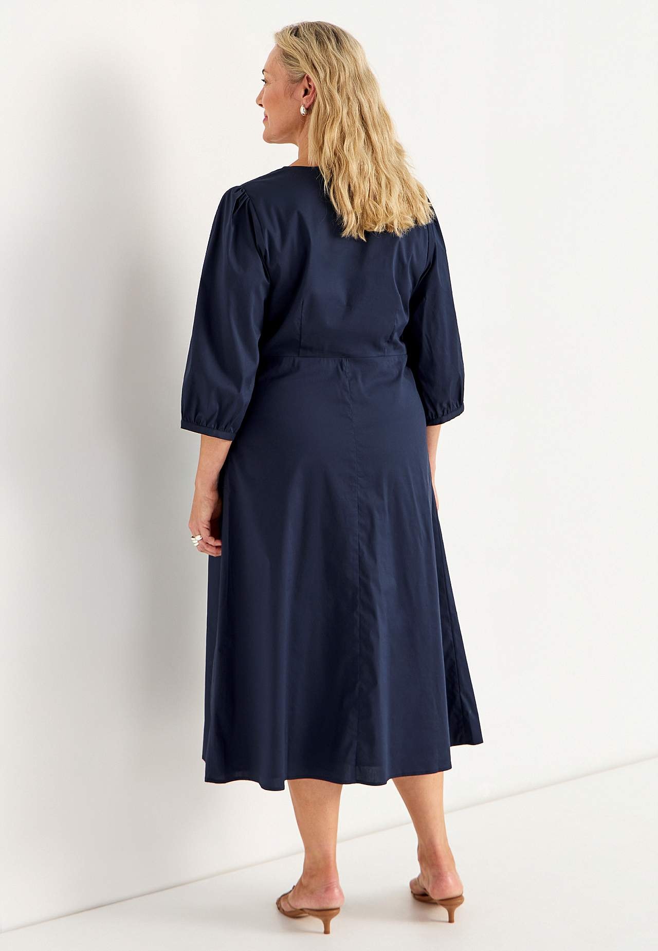 Kleid aus Popeline mit Taschen