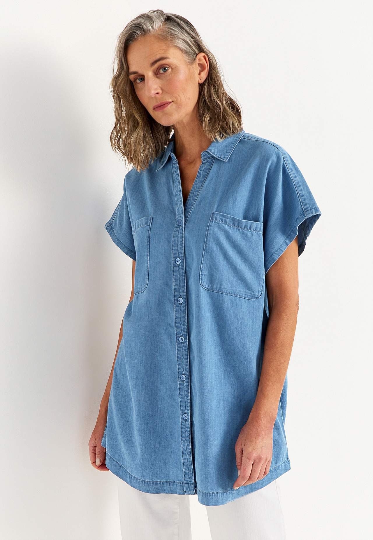 Super weiche Denim-Tunika