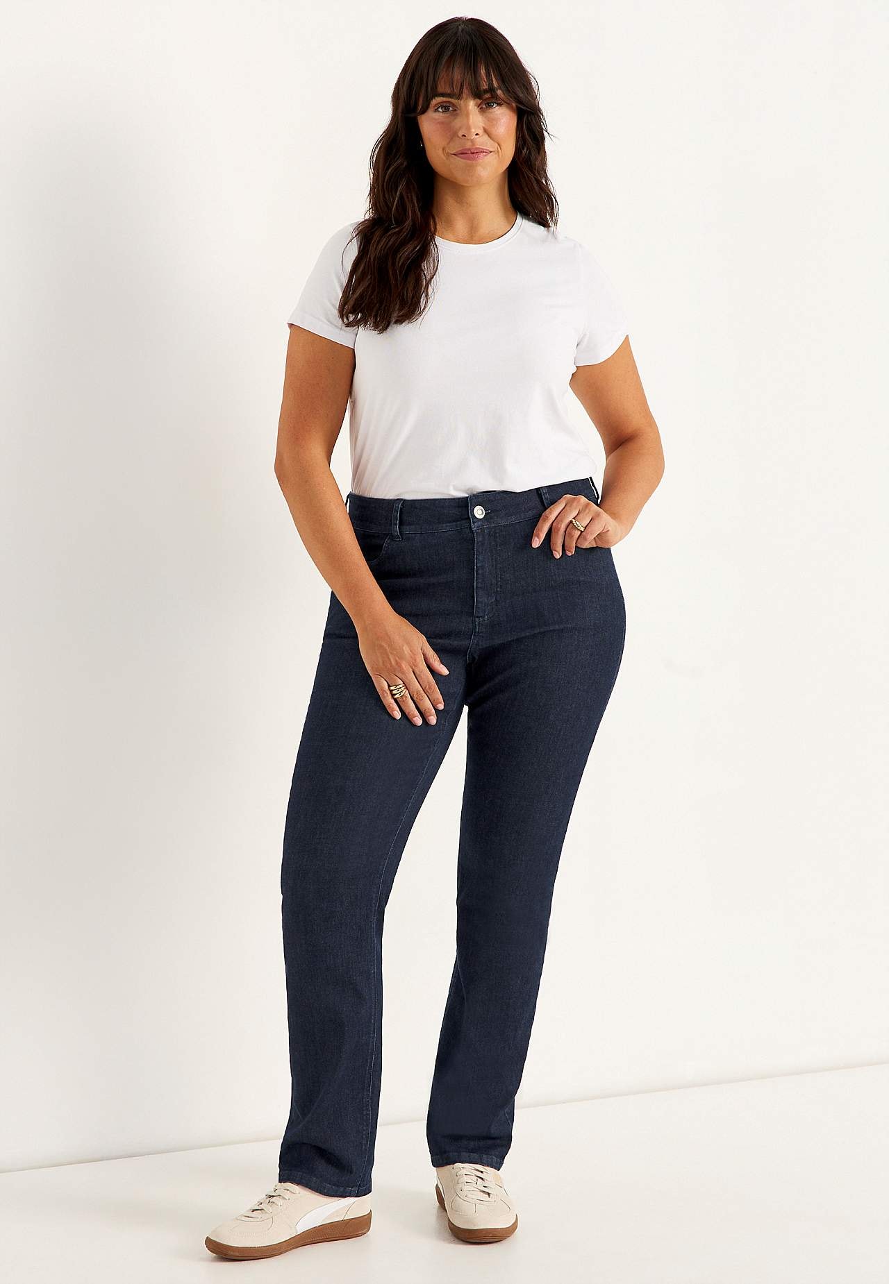 Gerade Jeans aus superstretch Denim - zwei Längen