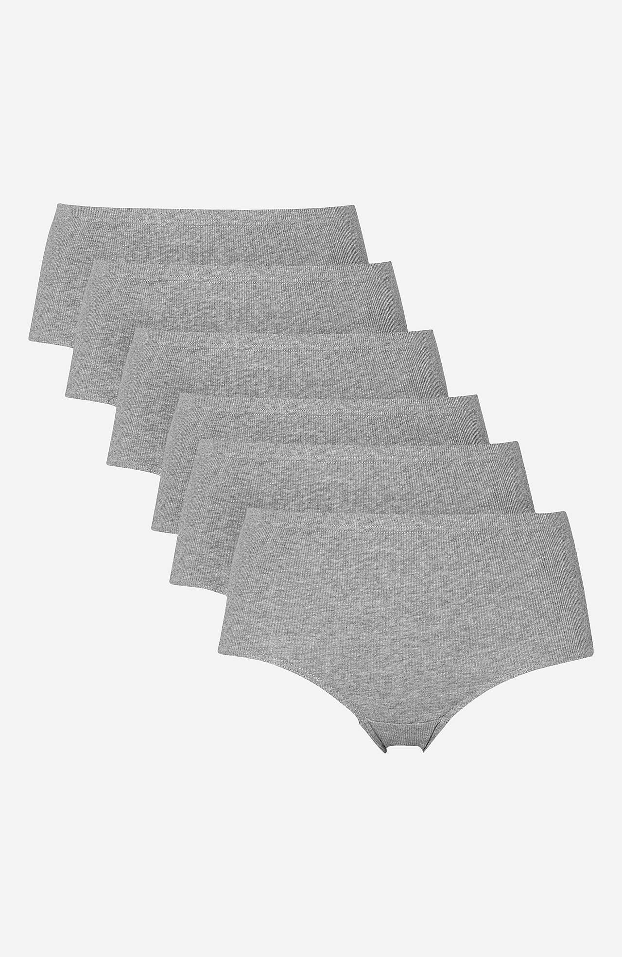 Gerippte Damen-Unterhose aus Baumwolle Lisa 6er-Pack
