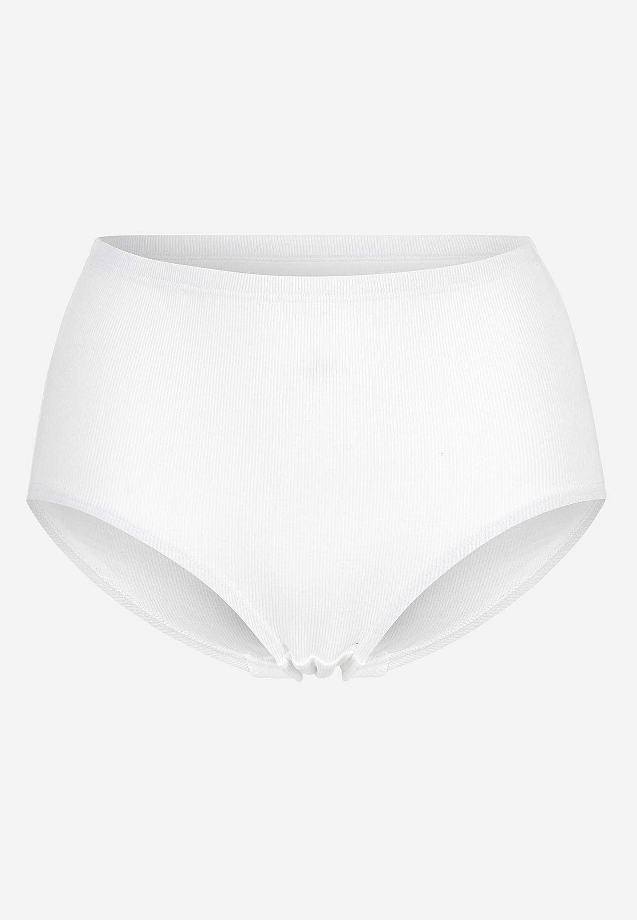 Gerippte Damen-Unterhose aus Baumwolle Lisa 6er-Pack