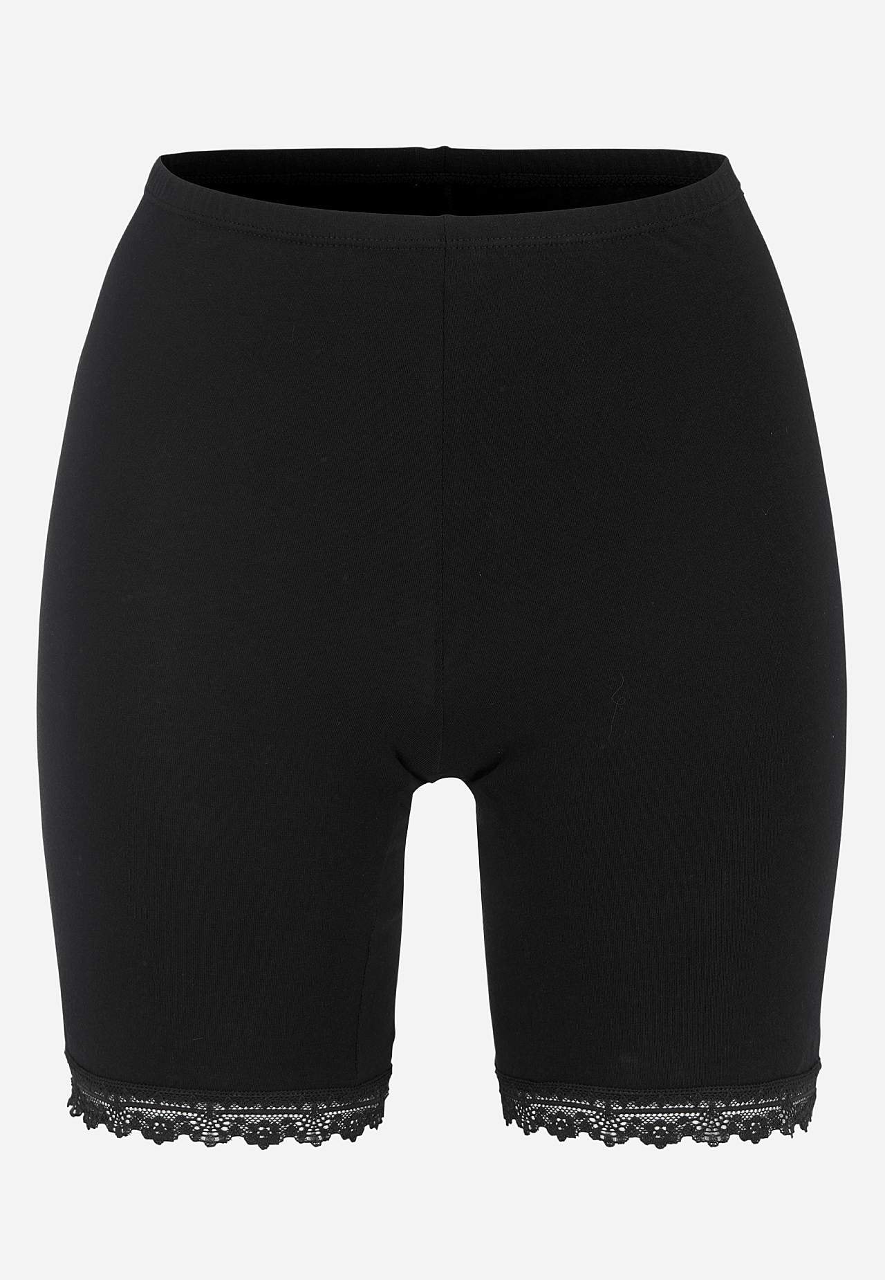 Baumwollslip mit längerem Bein 3er-Pack