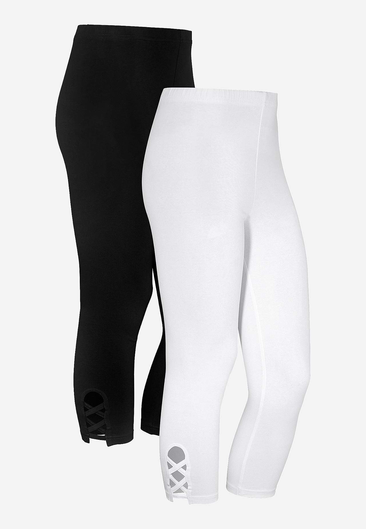 Capri-Leggings mit netten Details 2er-Pack