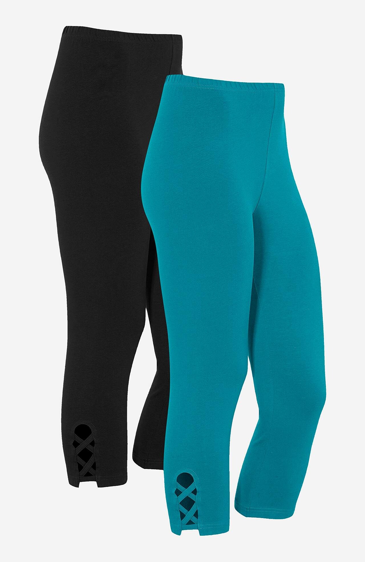 Capri-Leggings mit netten Details 2er-Pack