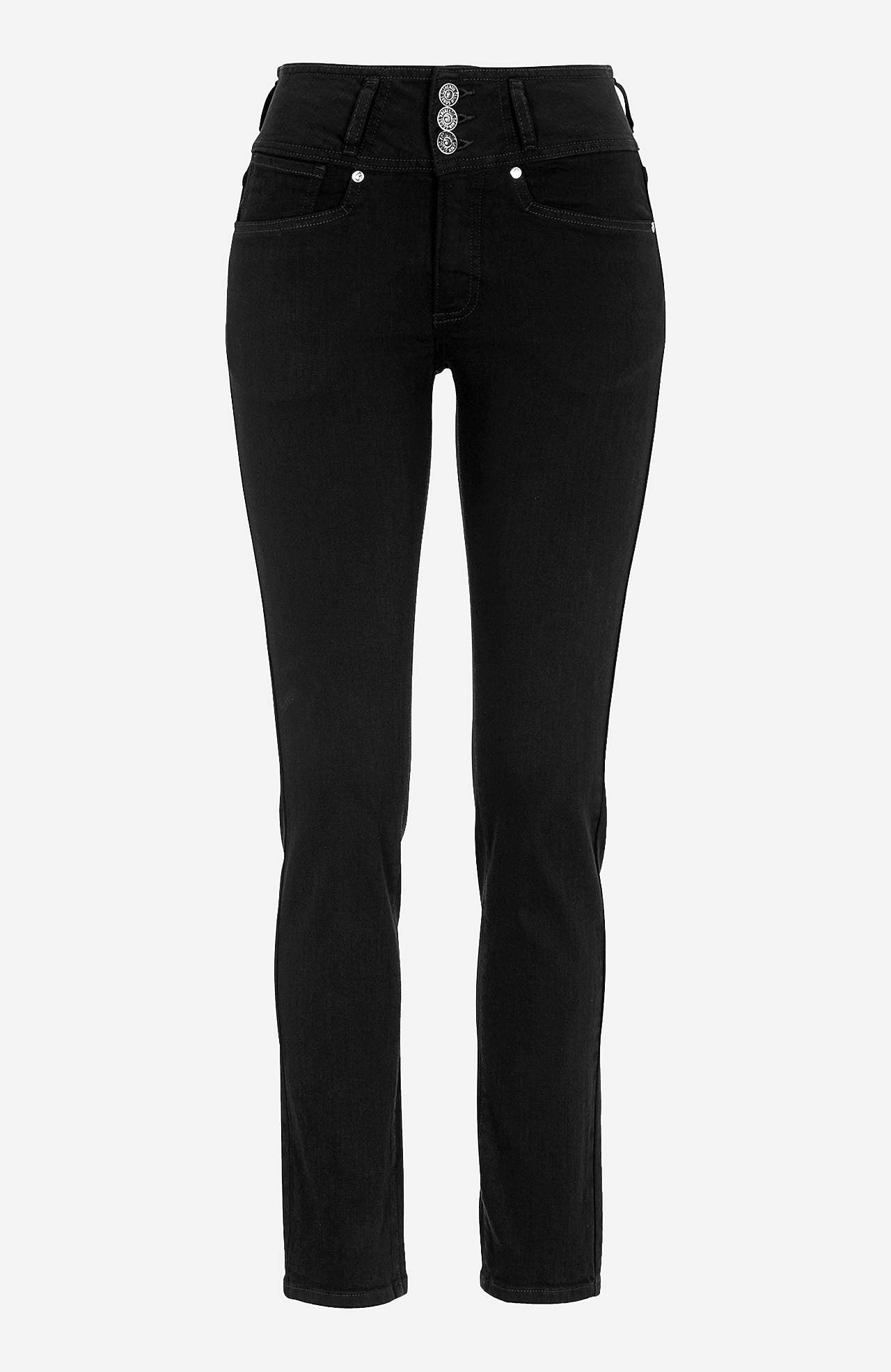 Gerade Jeans mit hohem Bund