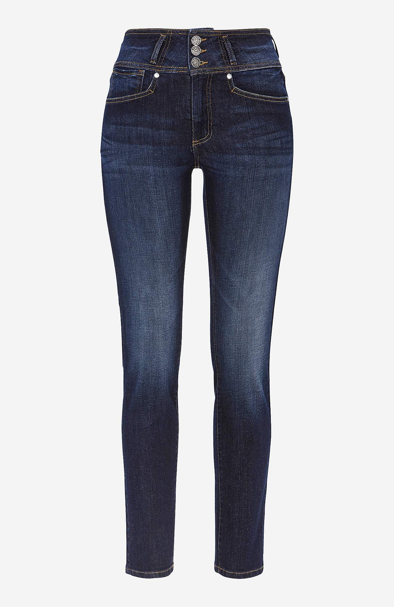 Gerade Jeans mit hohem Bund