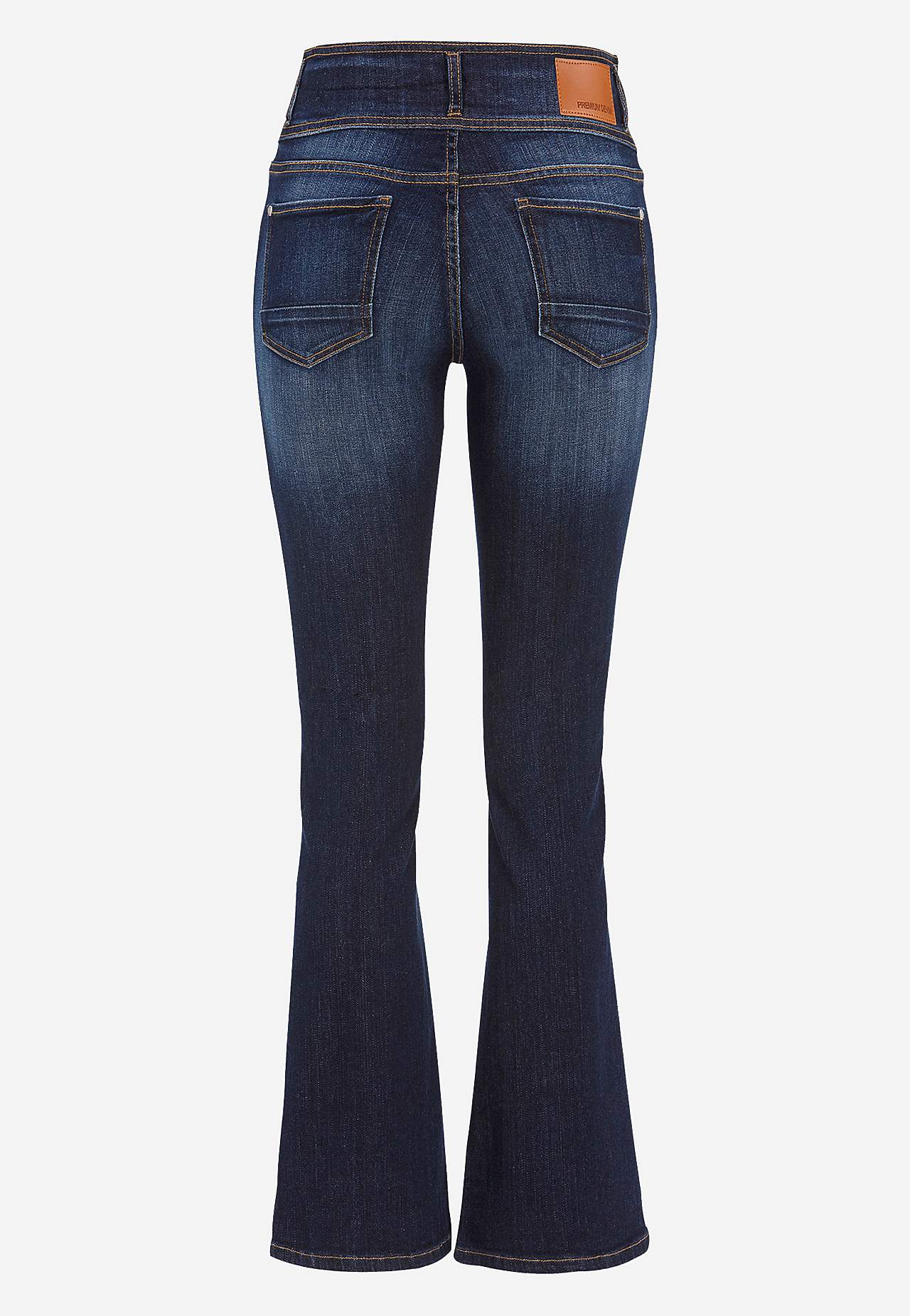 Bootcut-Jeans mit hohem Bund