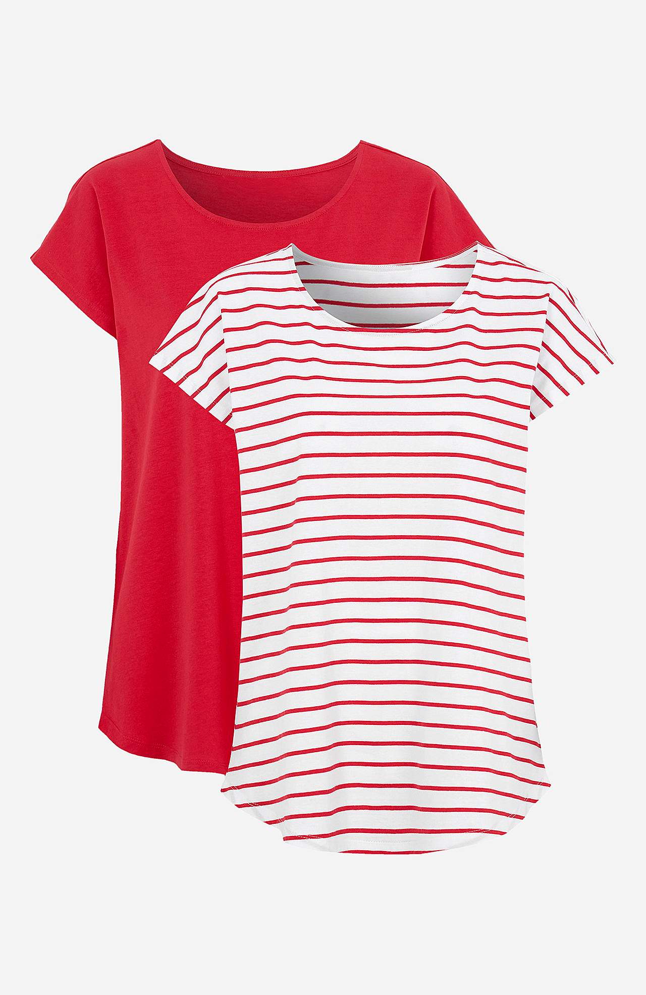 Jersey-Tops mit Flügelärmeln Alma 2er-Pack