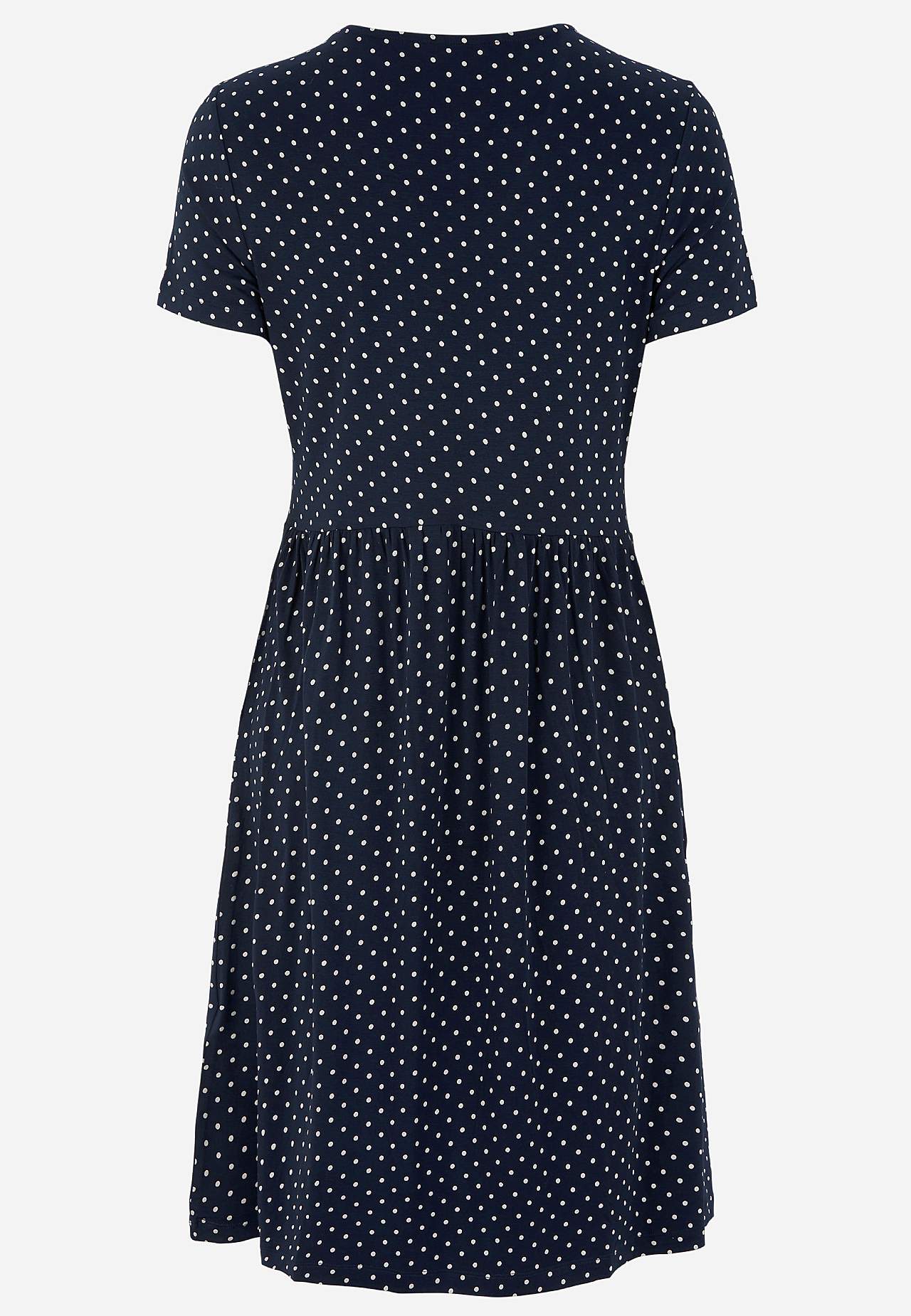Kurzärmliges Jerseykleid mit Taschen