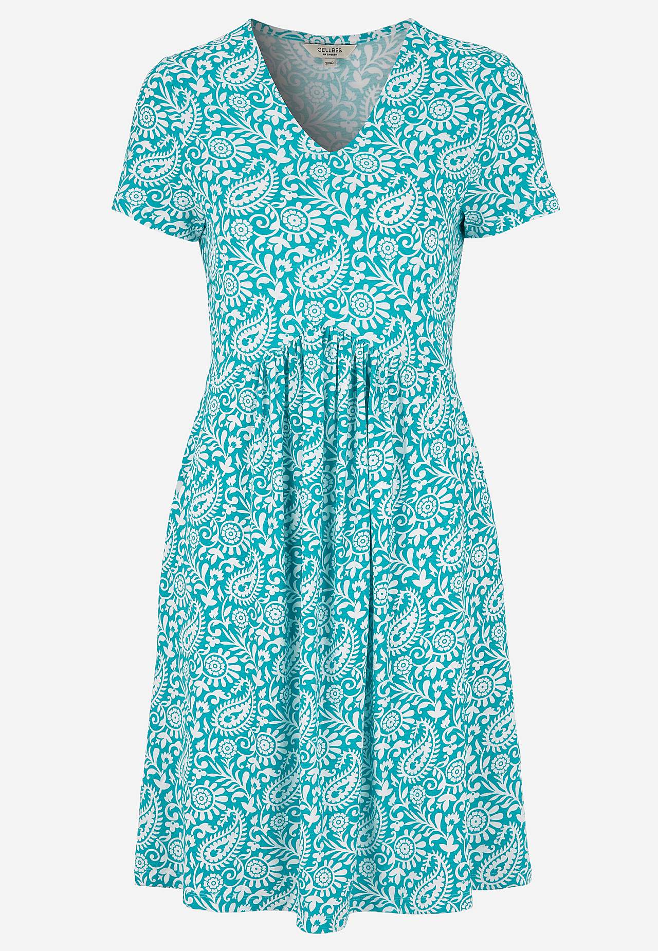 Kurzärmliges Jerseykleid mit Taschen Agatha