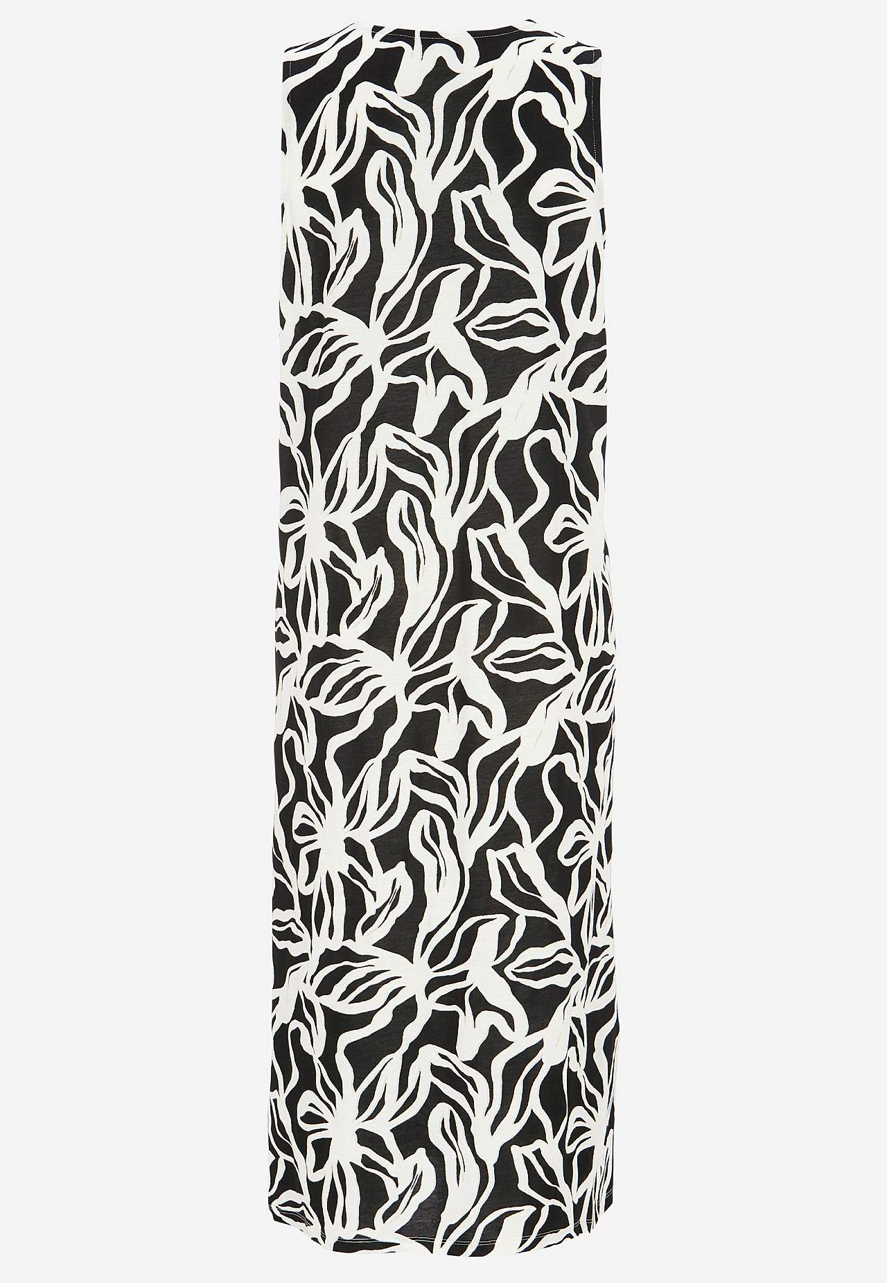 Ärmelloses Jerseykleid mit einem V-Ausschnitt