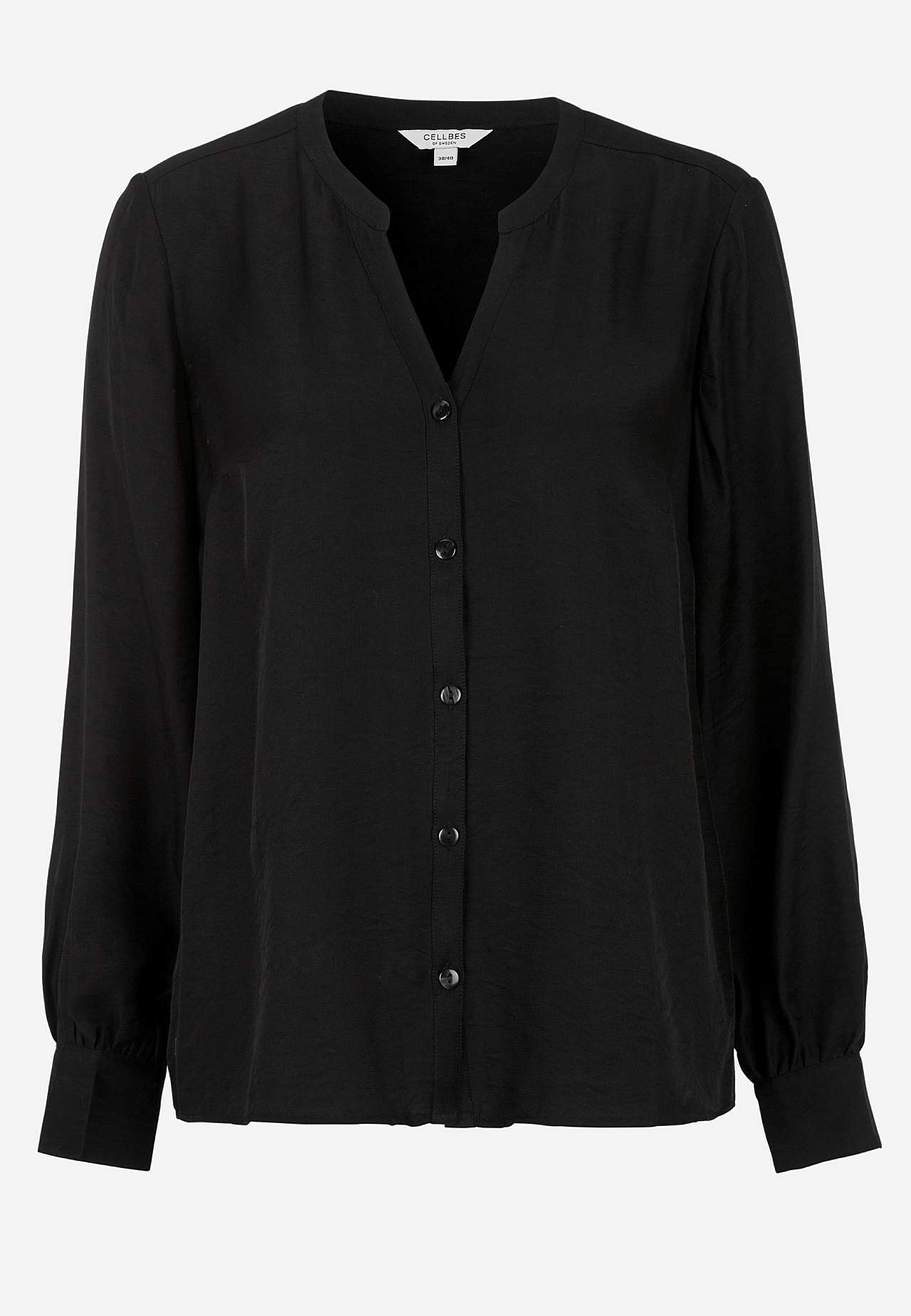 Gewebte Bluse mit Knöpfen