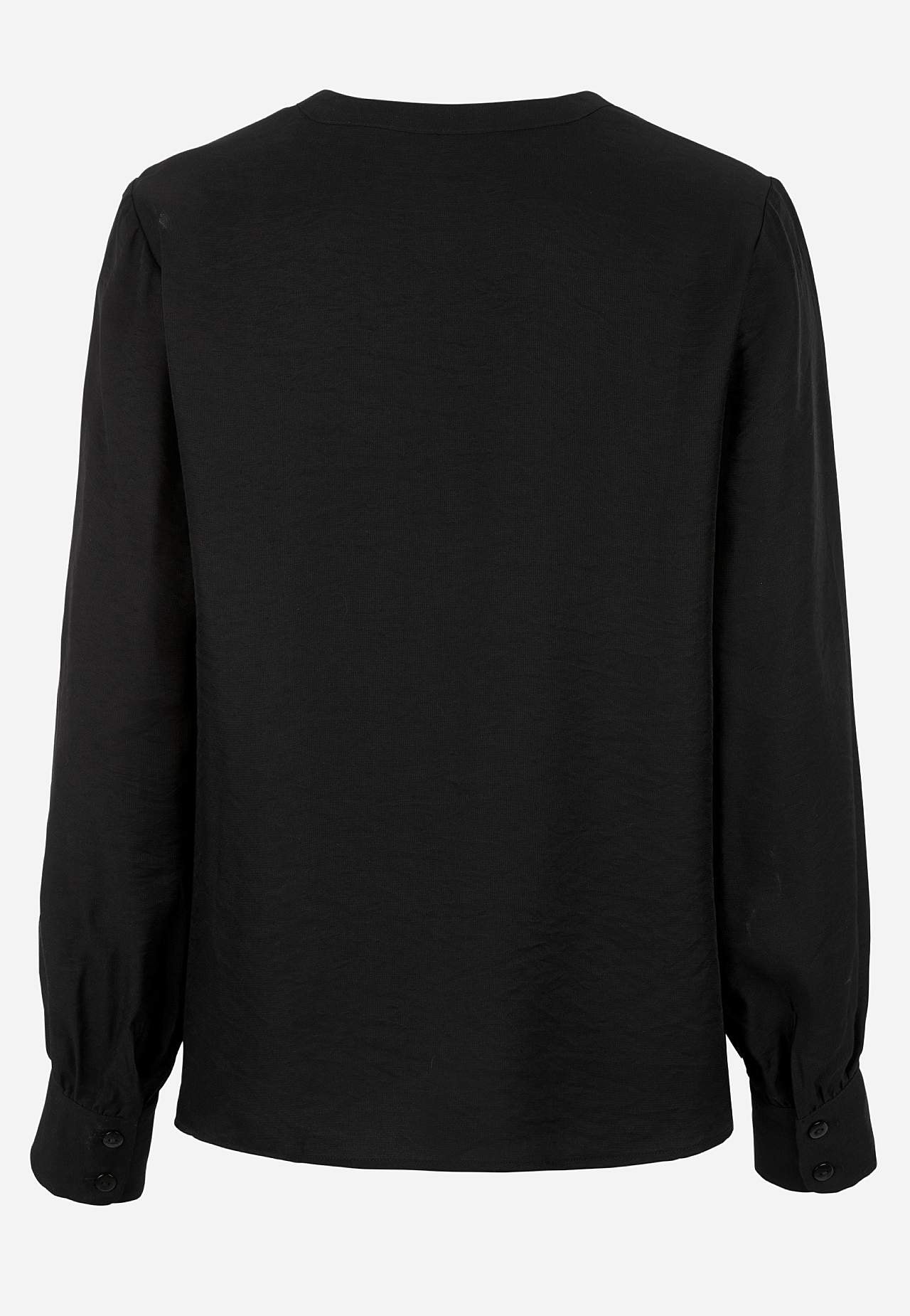 Gewebte Bluse mit Knöpfen
