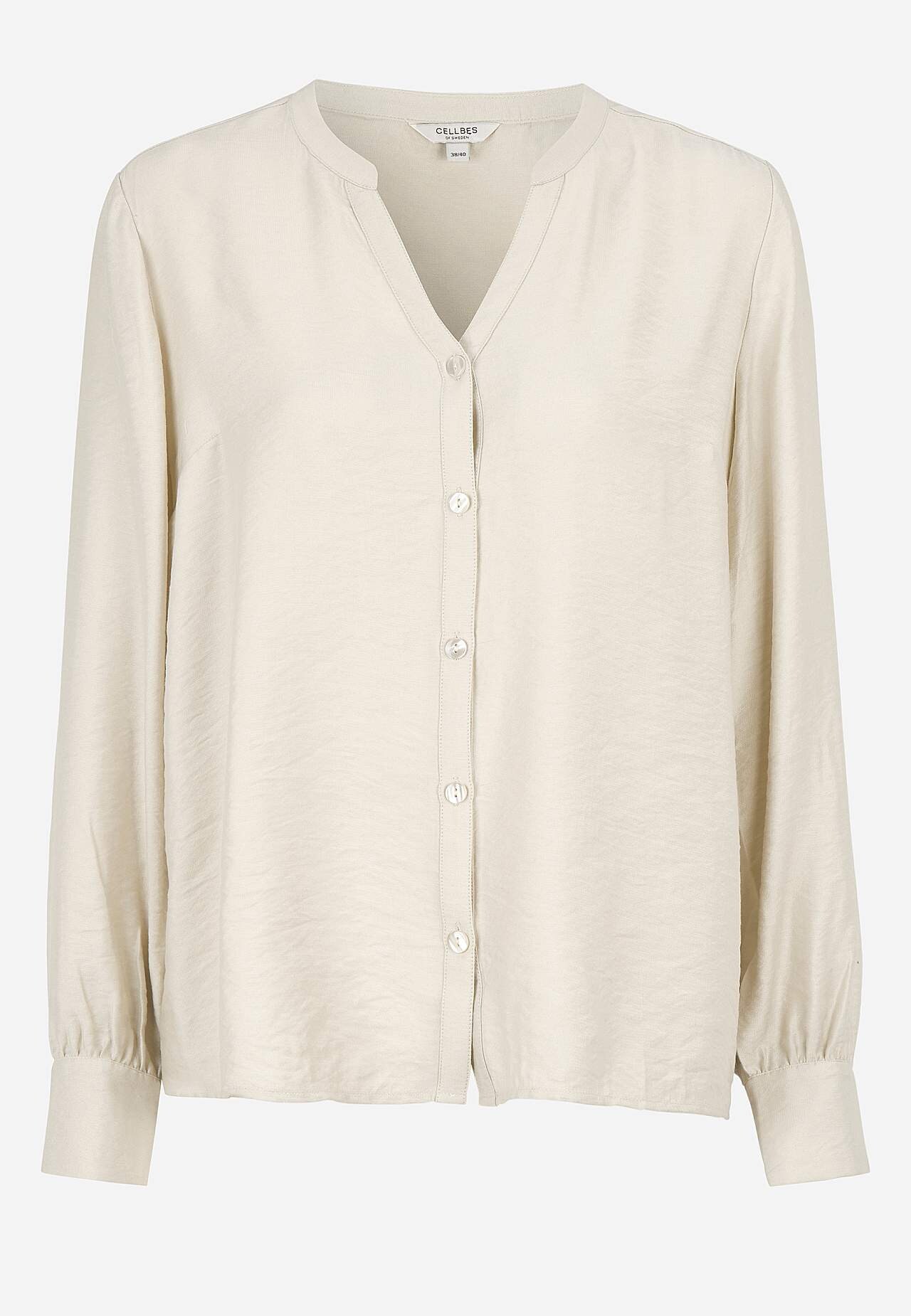 Gewebte Bluse mit Knöpfen